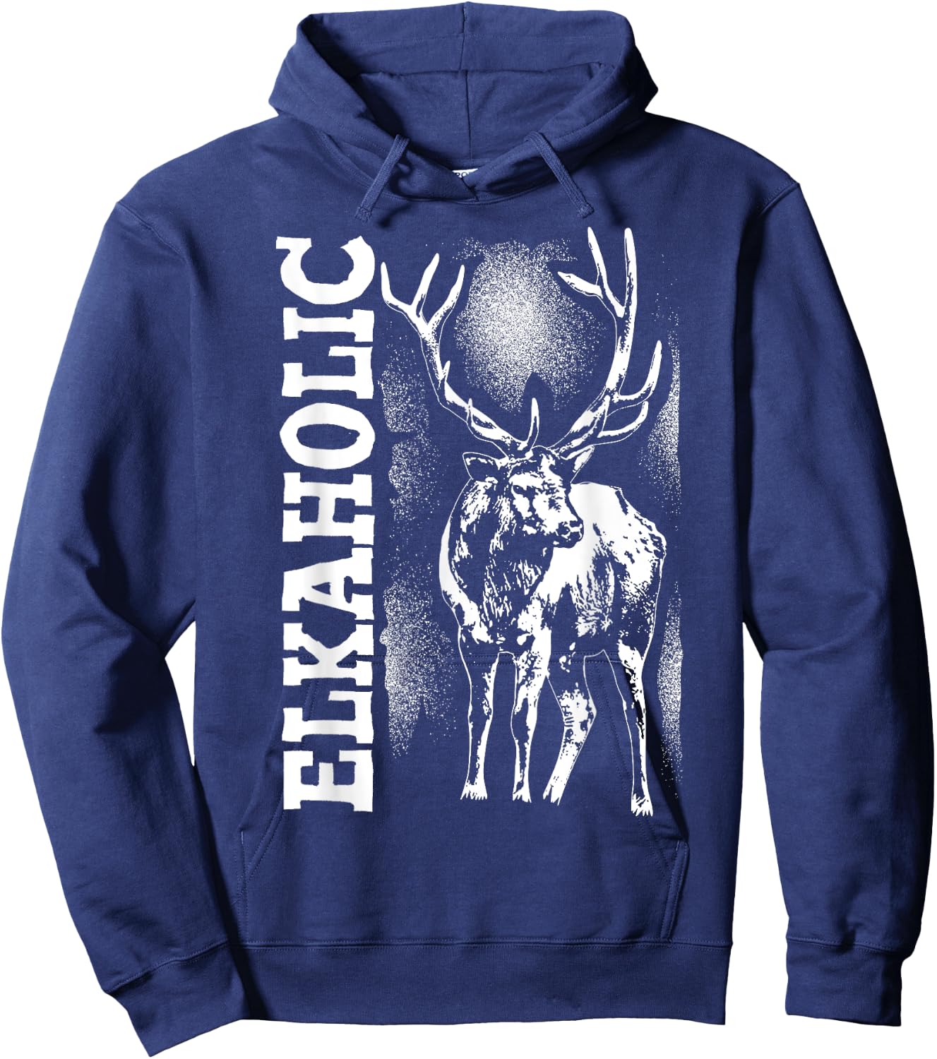 Funny Elkaholic Gift Women Cool Elk Hunting Lover Hoodie - Hoodie | Navy