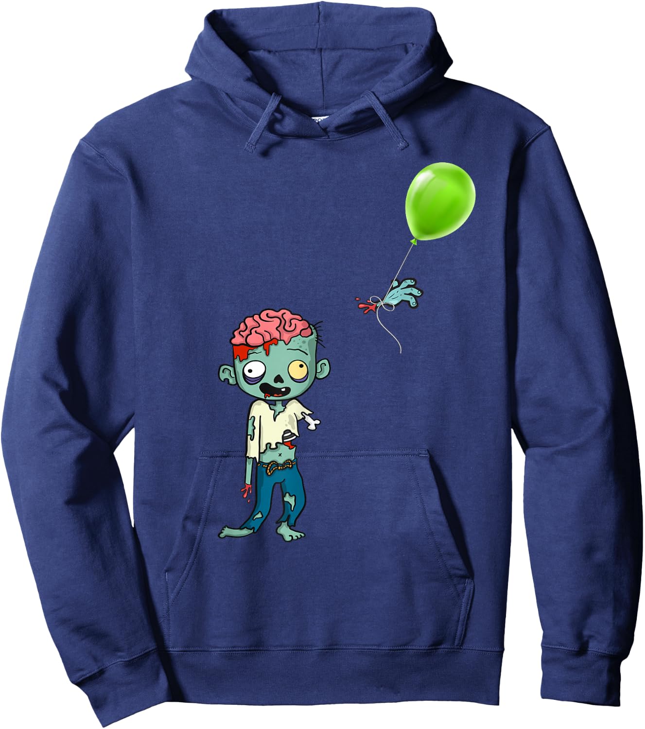 Zombie Birthday Balloon - Funny Cute Zombie Shirt Hoodie - Hoodie | Navy