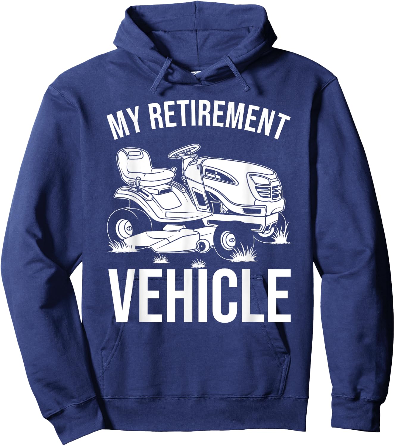 Funny Retirement Gardening Gift | Cute Lawn Mowing Men Women Hoodie - Hoodie | Navy
