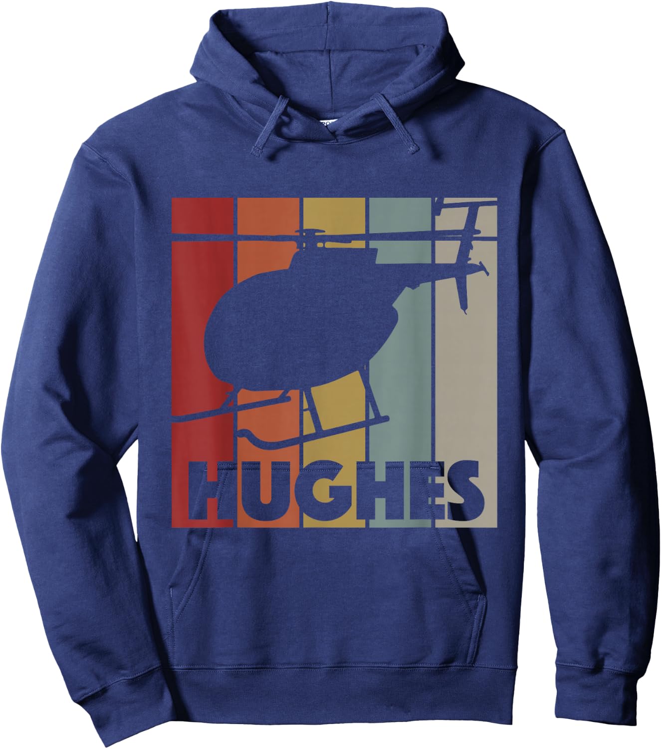 Retro Helicopter Avitation Pilot - Heli Aviator Hughes Hoodie - Hoodie | Navy