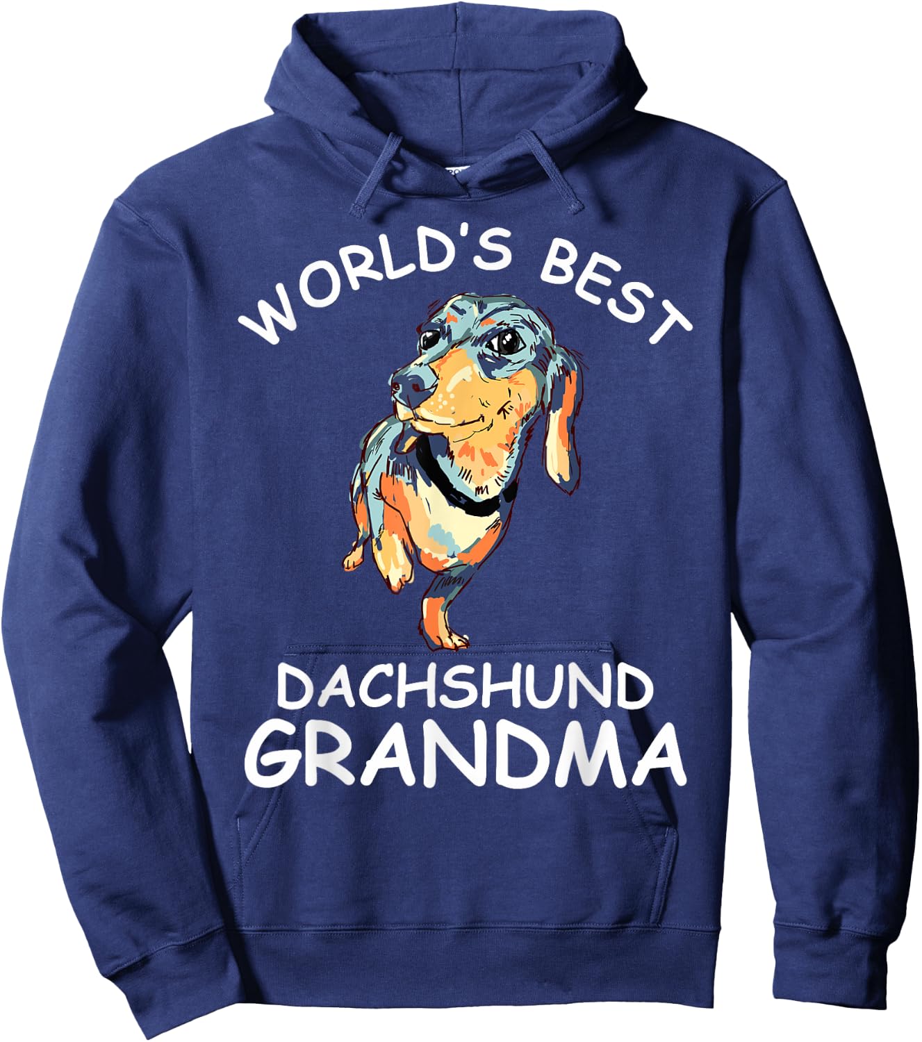 World's Best Dachshund Grandma Funny Granddog Dog Lover Cute Hoodie - Hoodie | Navy