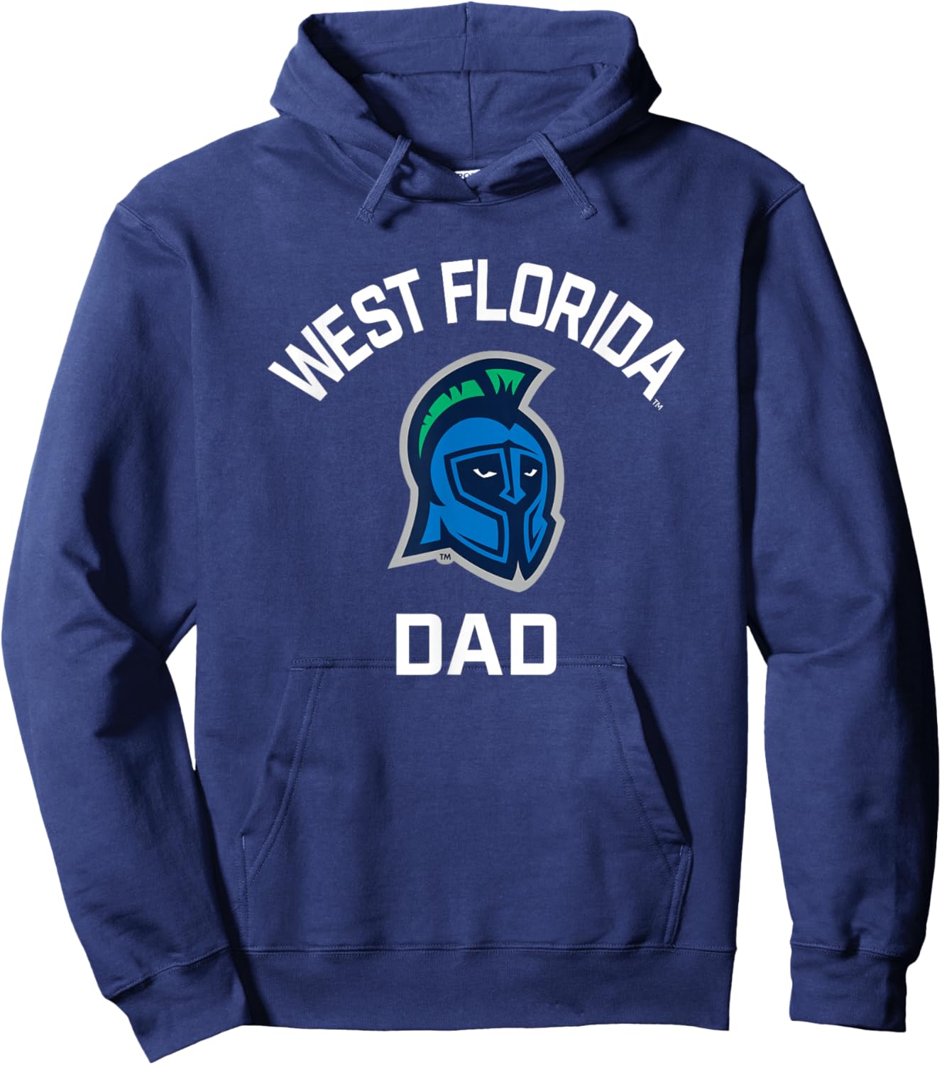 University of West Florida UWF Argonauts Arched Dad Hoodie - Hoodie | Navy