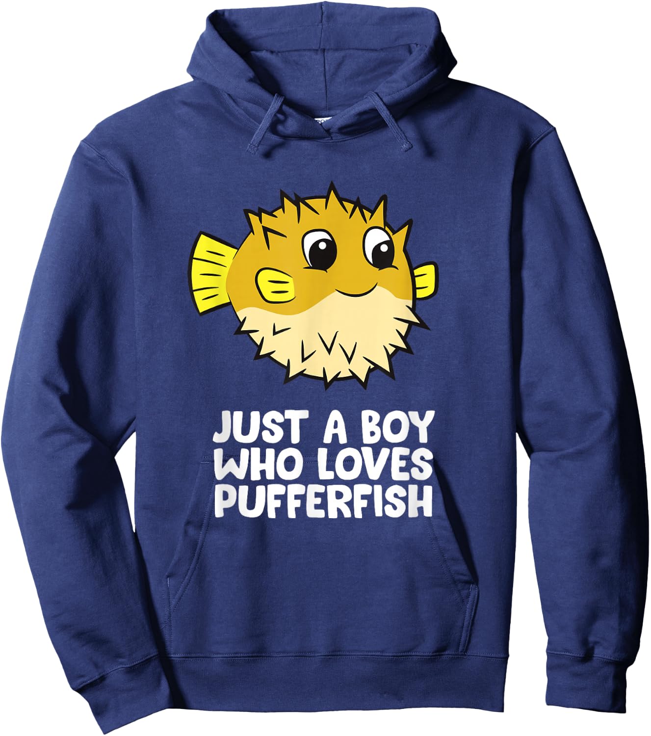 Just a Boy Who Loves Pufferfish Hoodie - Hoodie | Navy