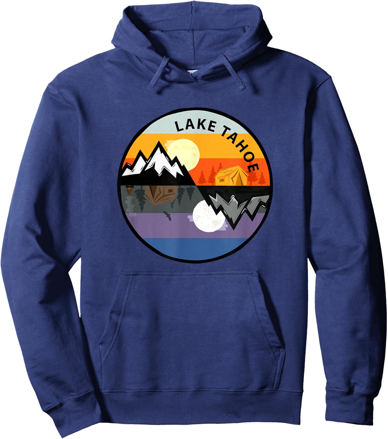 Vintage Lake Tahoe Souvenir Hoodie - Hoodie | Navy