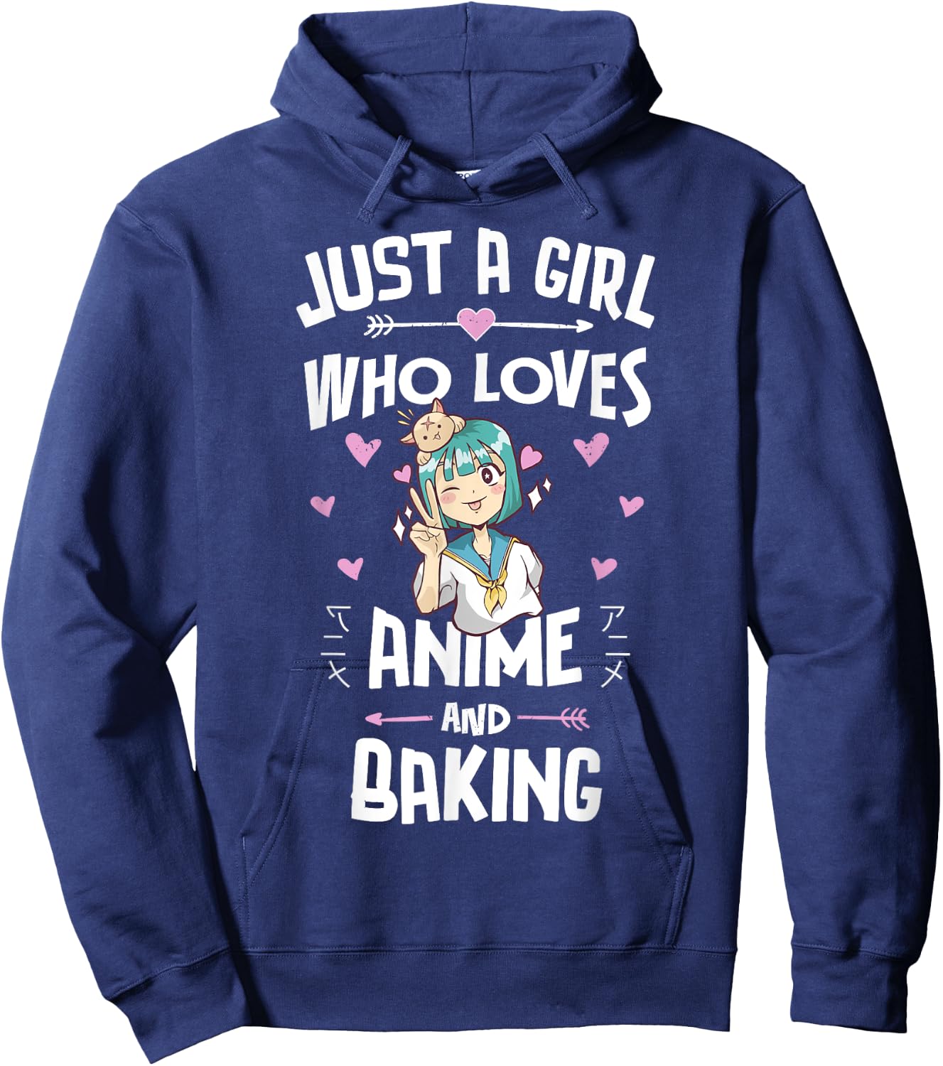 Anime And Baking Gifts for Daughter and Girls Hoodie - Hoodie | Navy