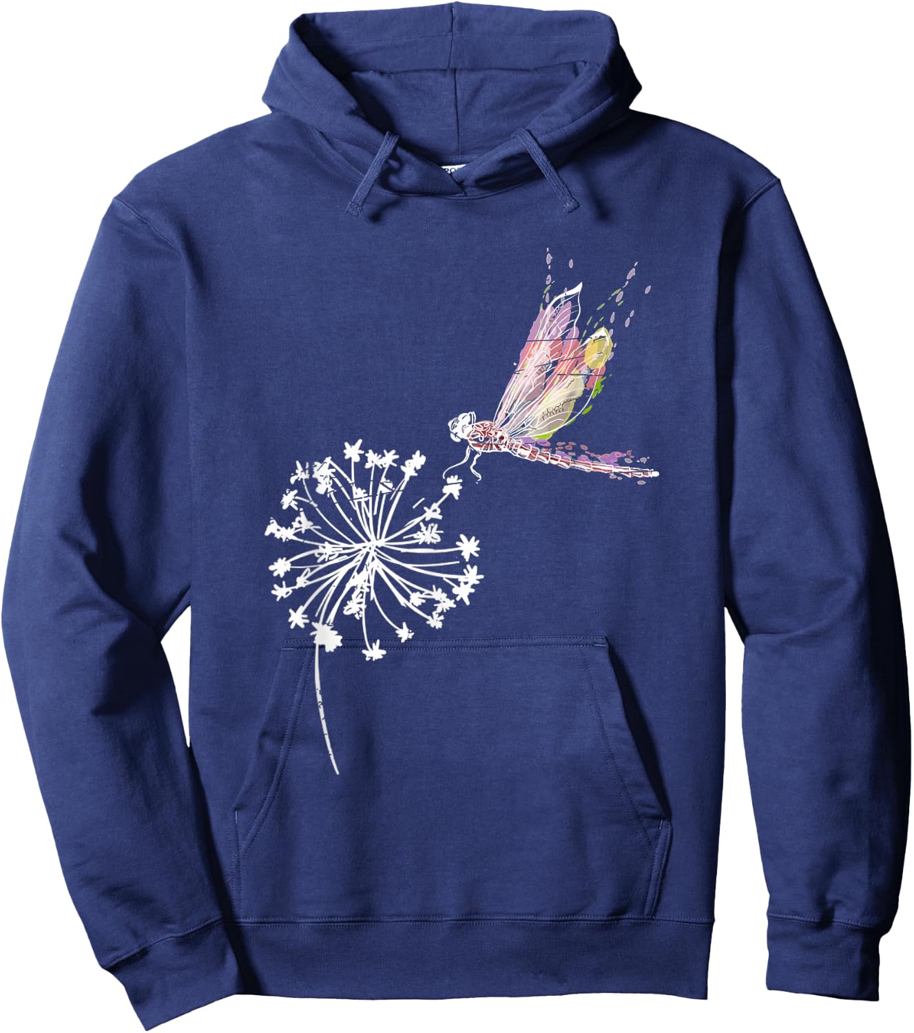 Dandelion Dragonfly Wildlife Gift Insect Dragonfly Hoodie - Hoodie | Navy