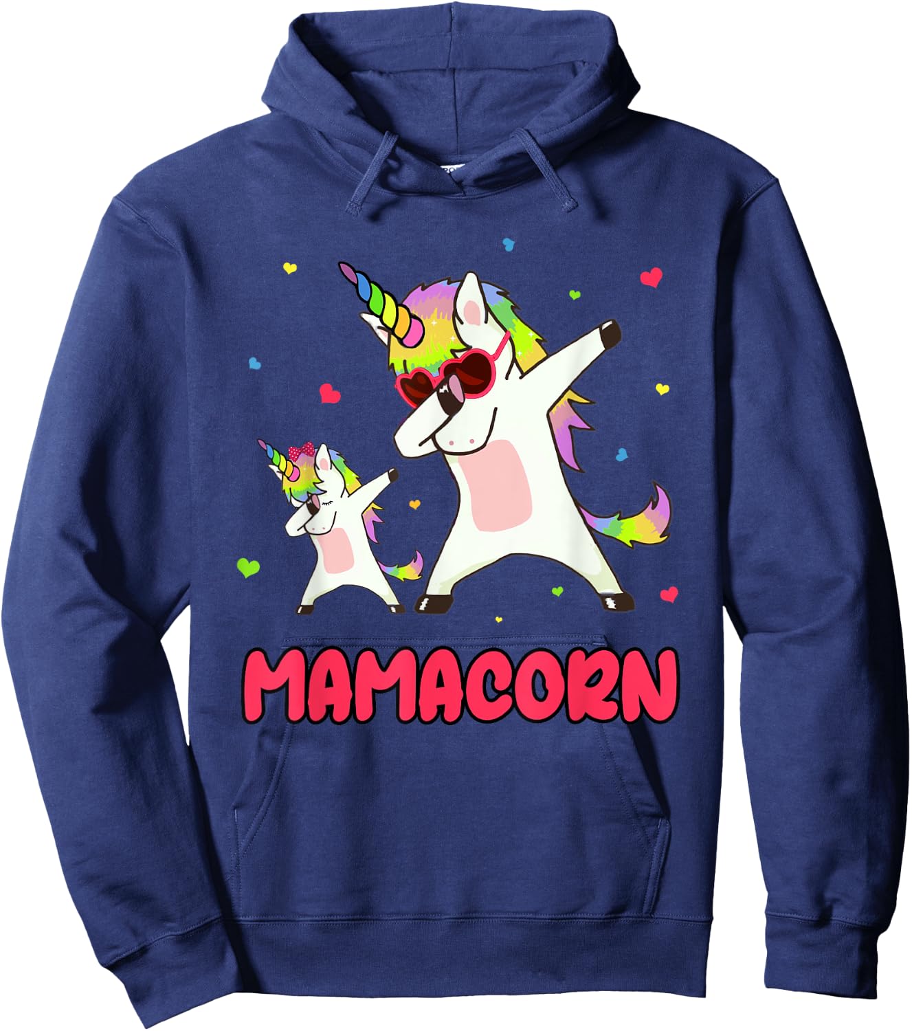 Mamacorn Dabbing Unicorn Mom Unicorn Girl Mommy Birthday Hoodie - Hoodie | Navy