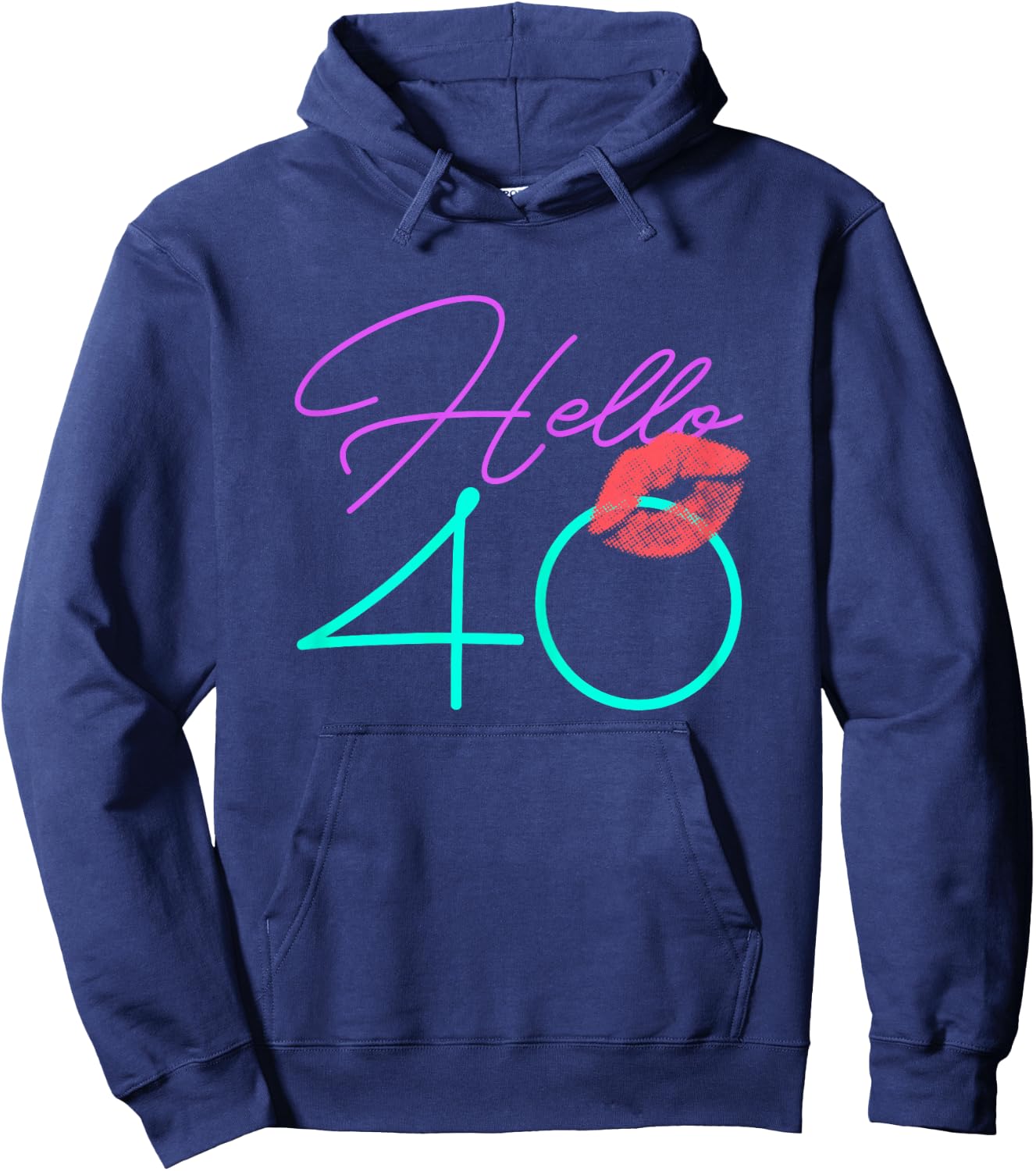 40th Birthday Funny Pink Women Gift Hoodie - Hoodie | Navy