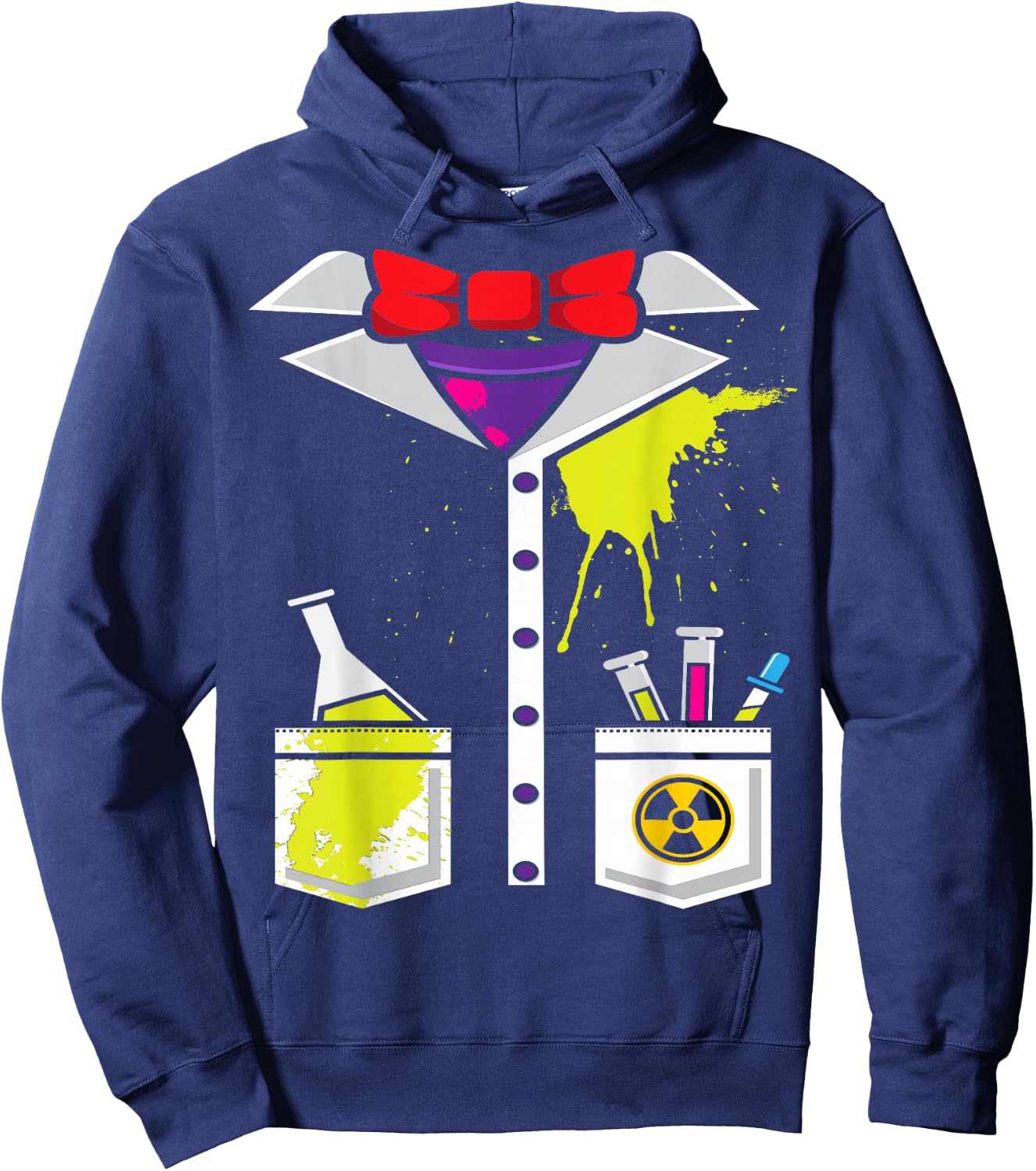 Mad Scientist Costume Halloween Carnival Science Chemistry Hoodie - Hoodie | Navy