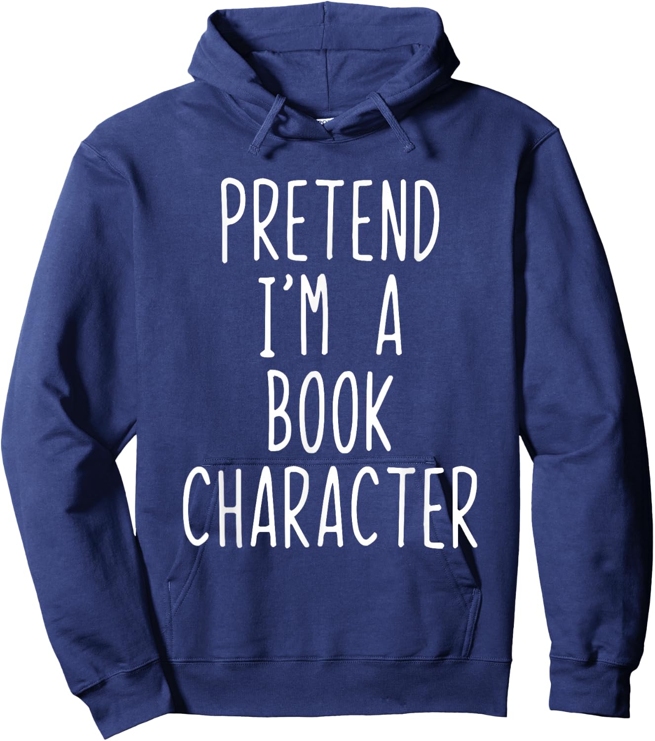 Pretend I'm Book Character Costume Halloween Lazy Adult Kids Hoodie - Hoodie | Navy