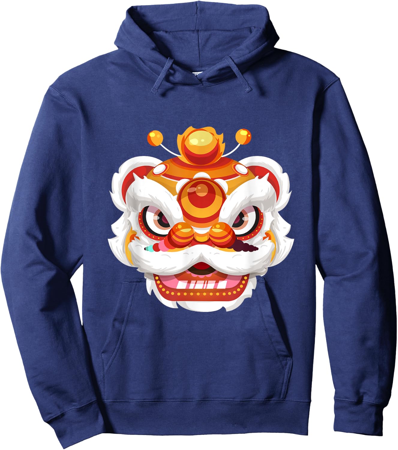 Chinese Celebration Festival New Year Lion Dance Costume Hoodie - Hoodie | Navy