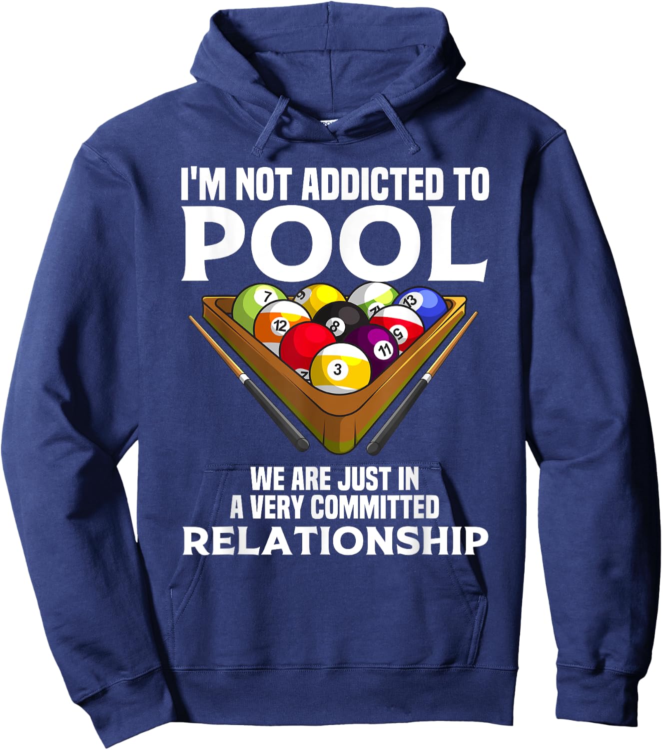 Funny Pool Player Gift Cool Addicted To Billiards Hoodie - Hoodie | Navy