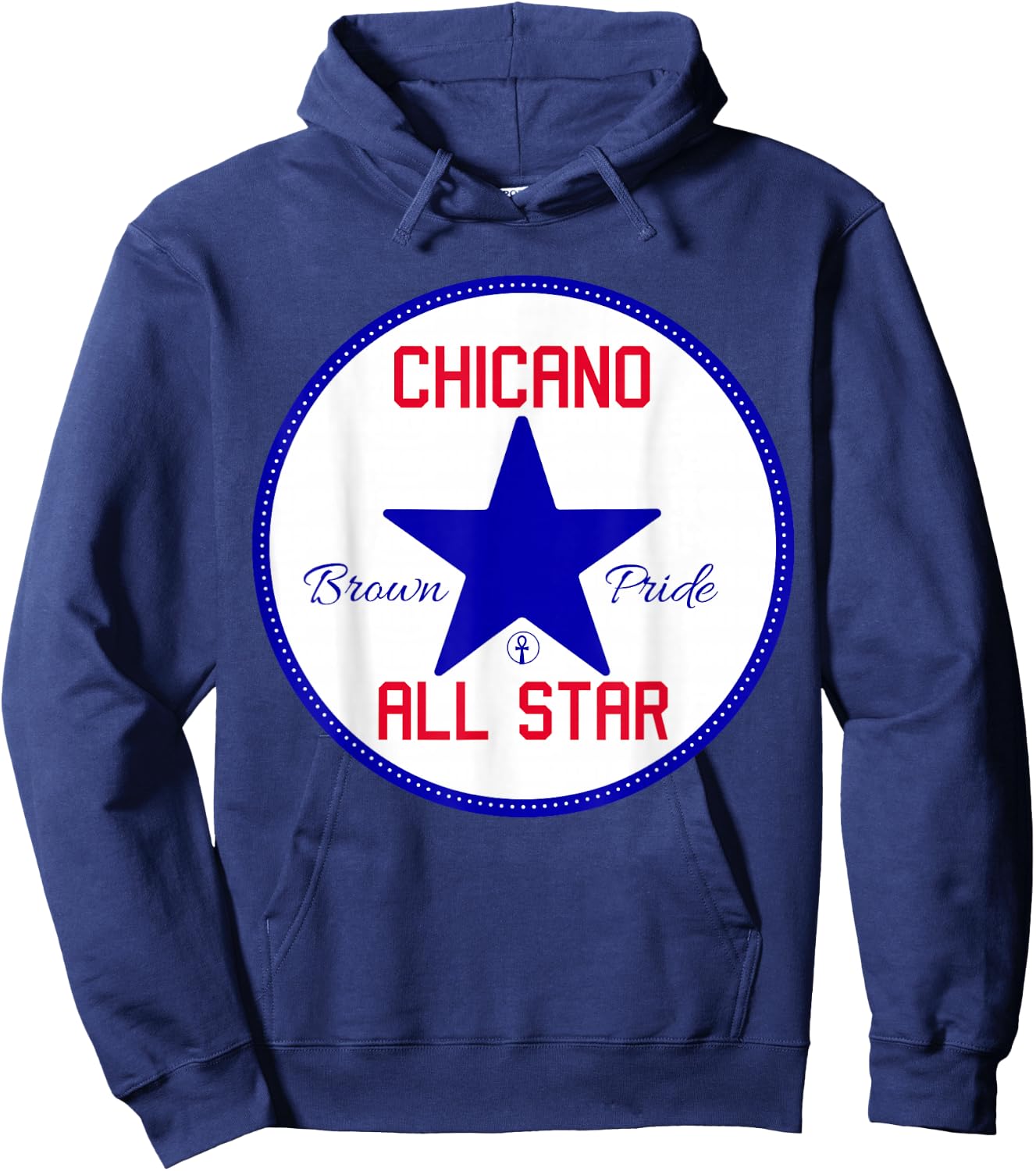 Chicano Brown Pride All Star - Cool Powerful Homeboy Hoodie - Hoodie | Navy