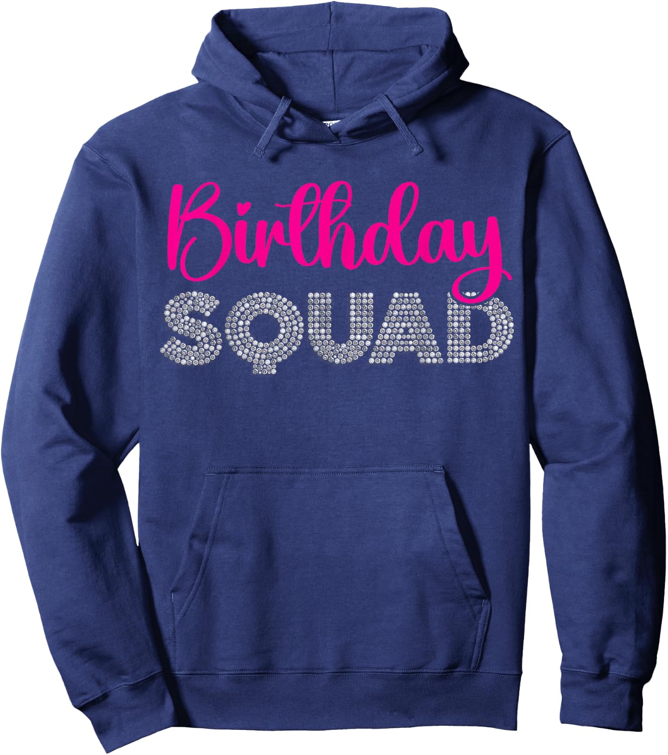 Birthday Squad Party Matching Family Group Funny Bday Gifts Hoodie - Hoodie | Navy