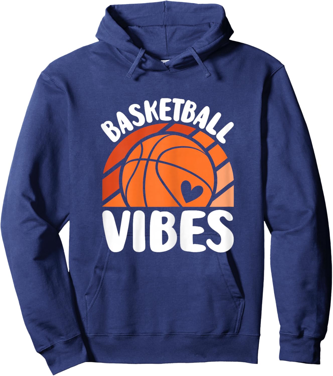 Basketball Vibes Cute Basketball Player Women Girls Kids Hoodie - Hoodie | Navy