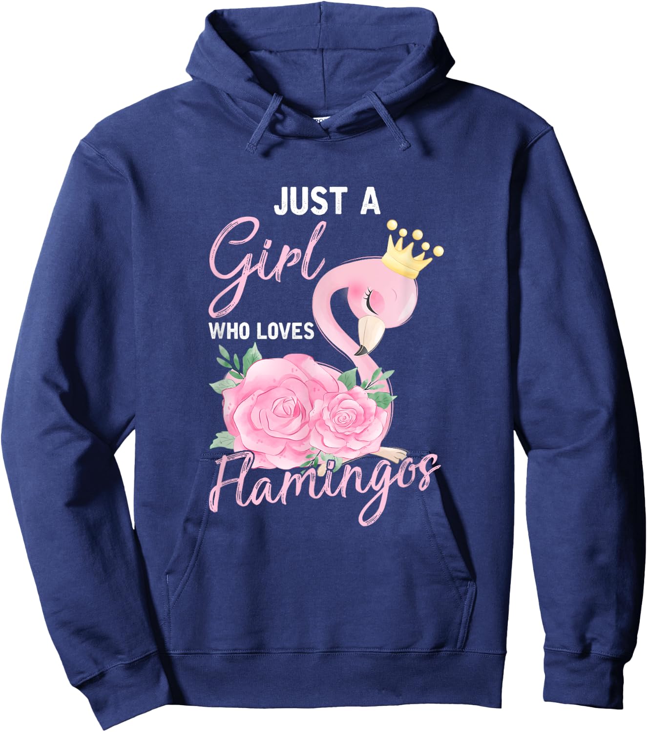 Just A Girl Who Loves Flamingos Hoodie - Hoodie | Navy