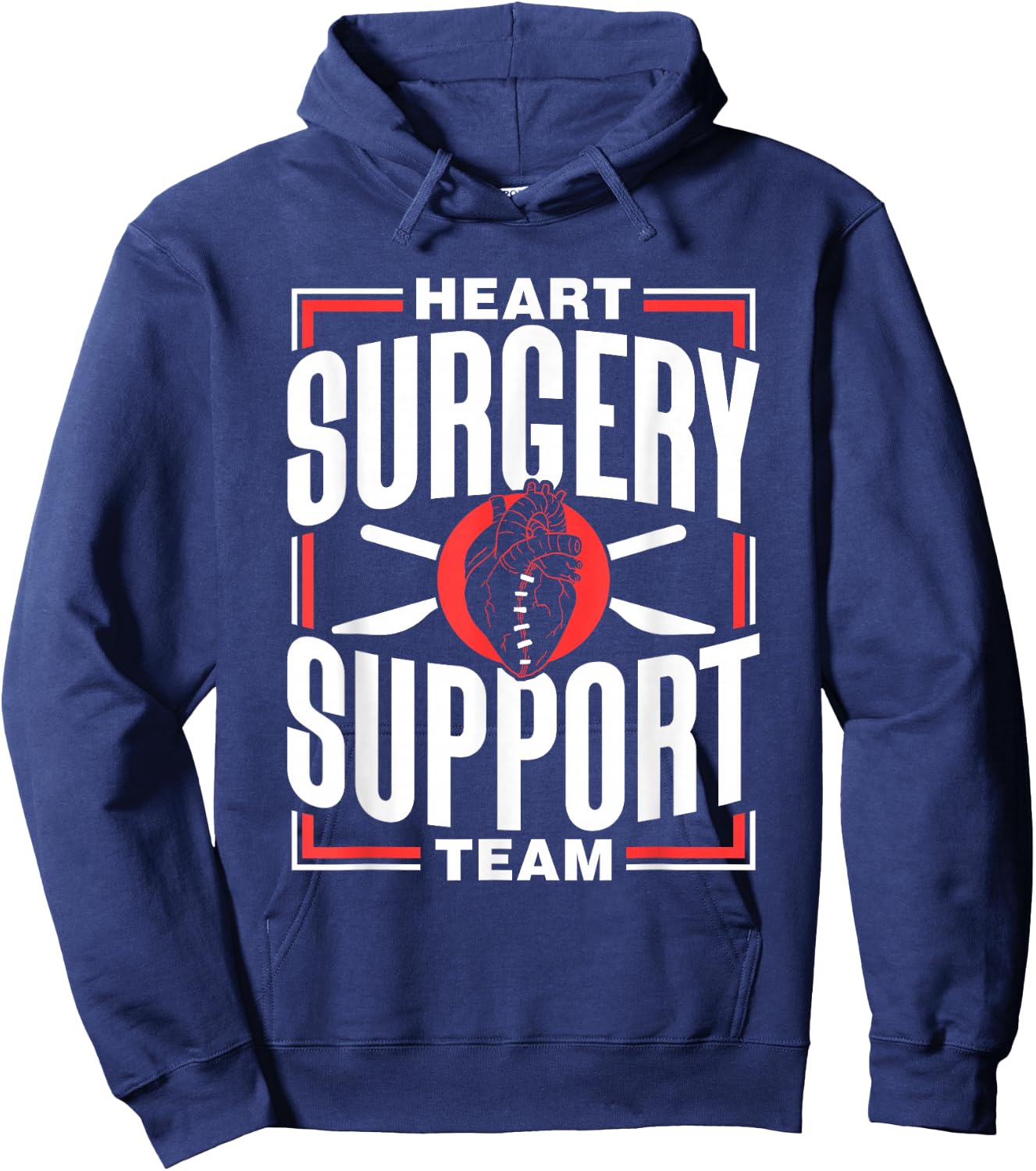 Herz Op Support Team Bypass Patient Heart Surgery Hoodie - Hoodie | Navy