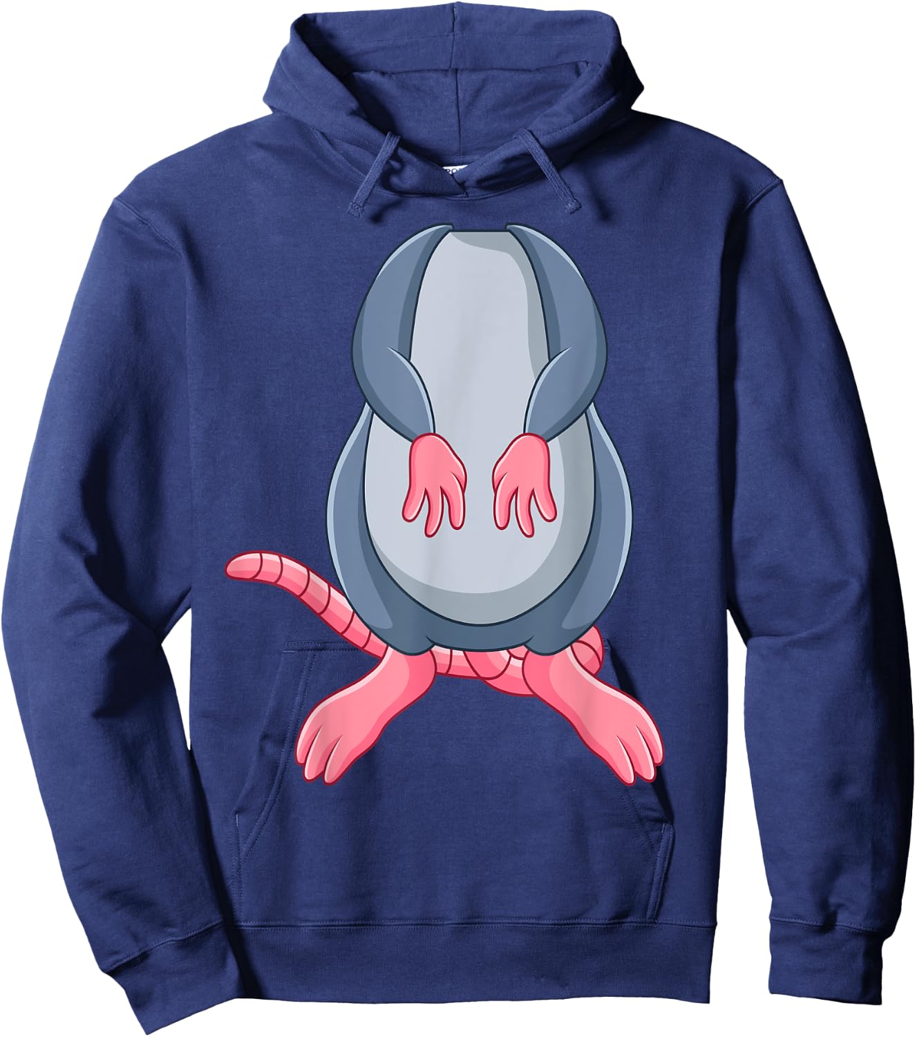 Funny Mouse Rat Body Headless Easy Halloween Costume Hoodie - Hoodie | Navy