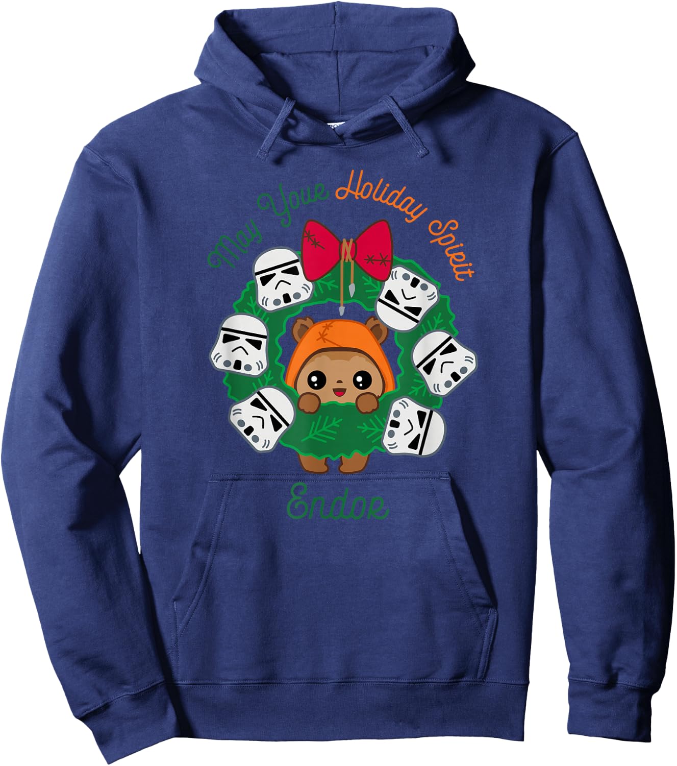 Star Wars Ewok Christmas May Your Holiday Spirit Endor Cute Hoodie - Hoodie | Navy