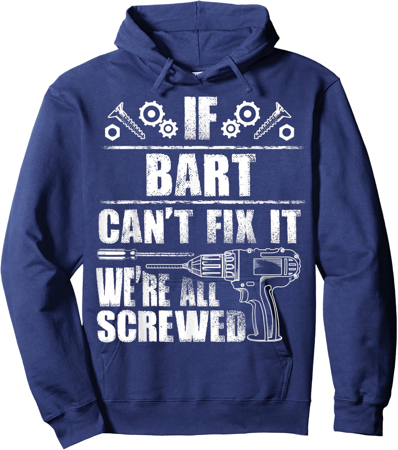 BART Gift Name Fix It Funny Birthday Personalized Dad Idea Hoodie - Hoodie | Navy