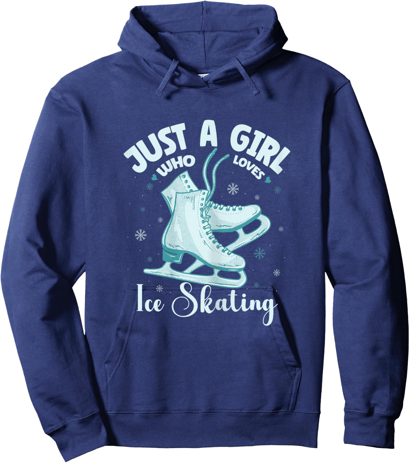 Just A Girl Who Loves Ice Skating Winter Figure Skating Hoodie - Hoodie | Navy