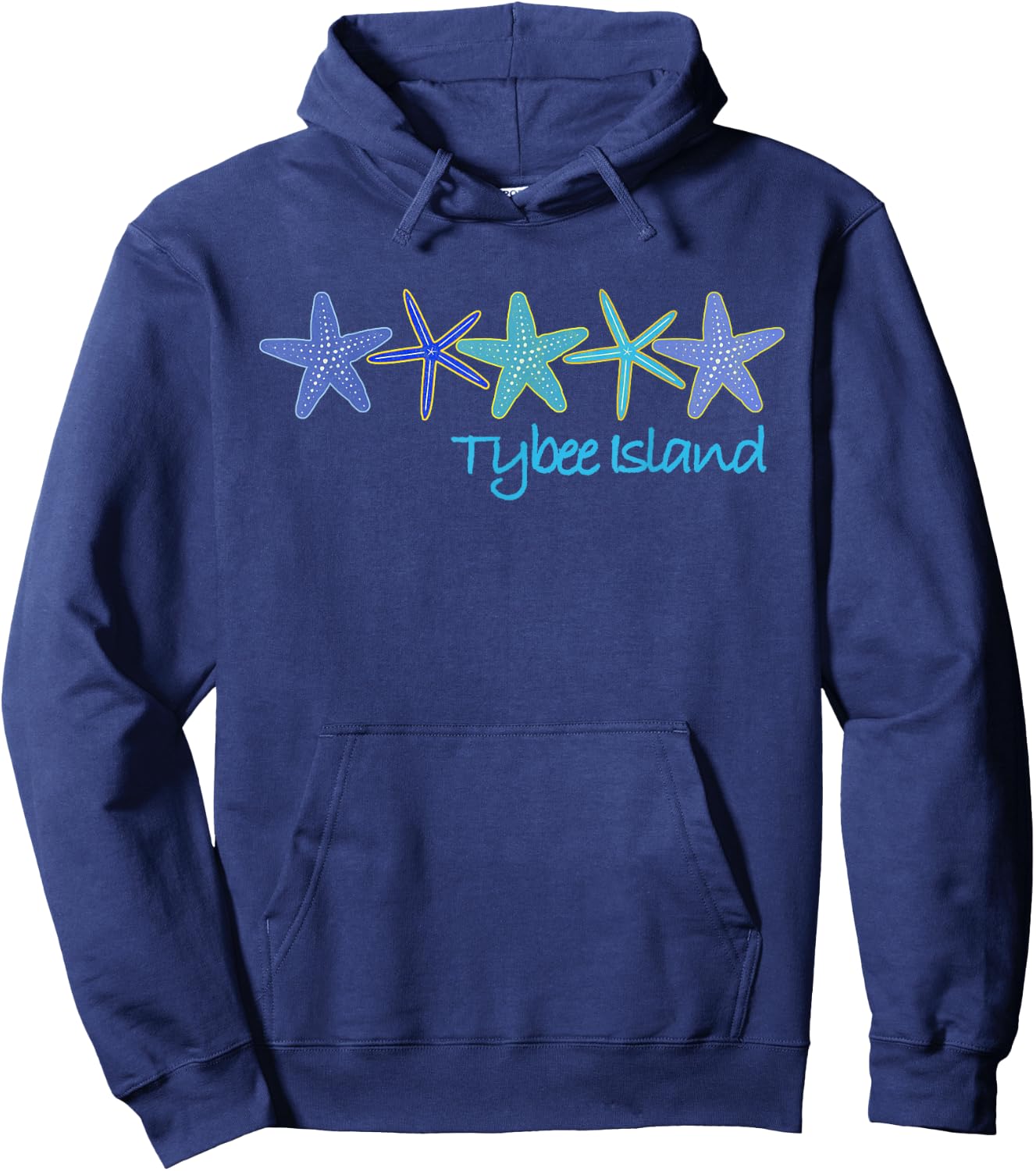 Tybee Island Tropical Vacation Beach Hoodie - Hoodie | Navy