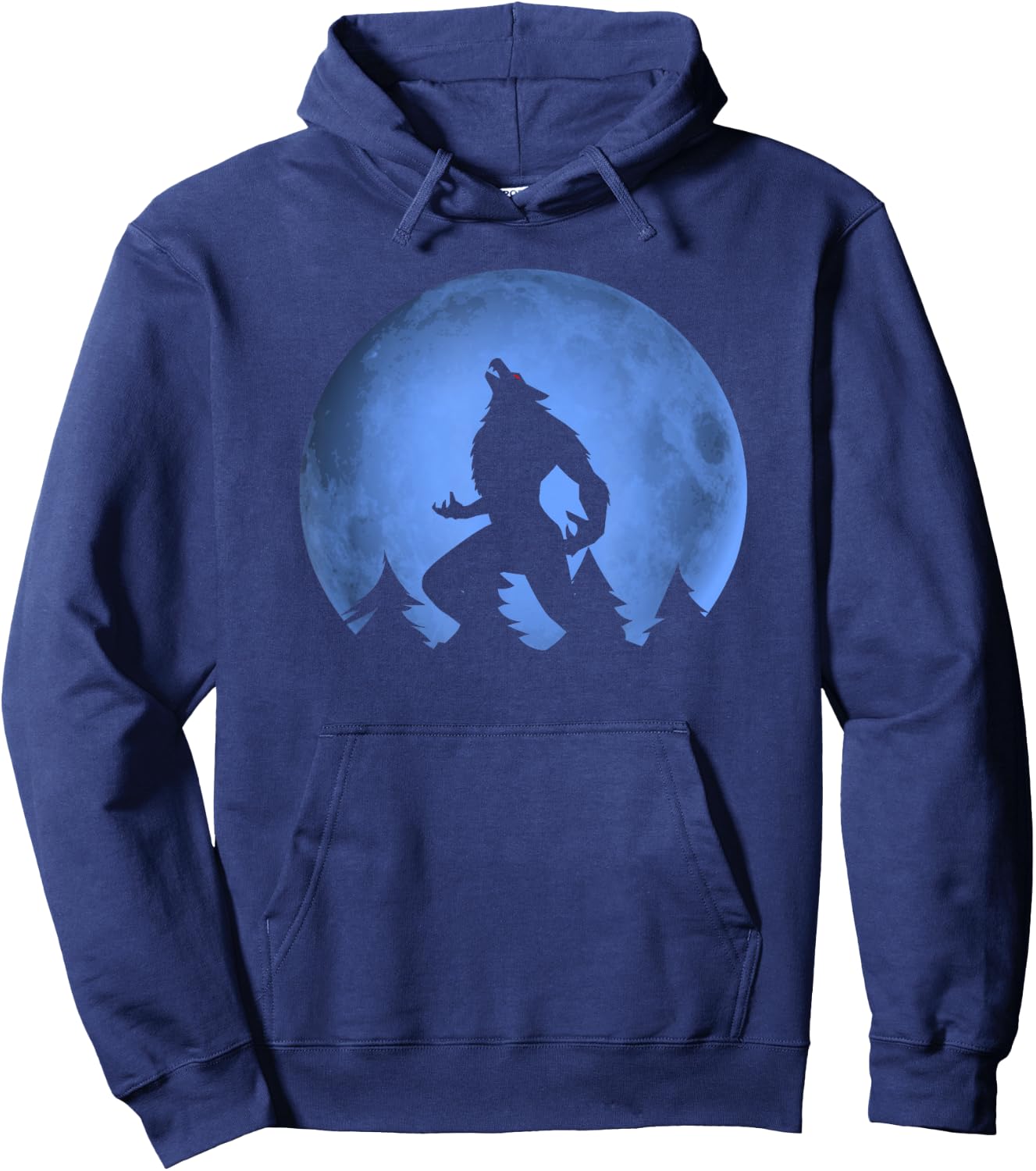 Wolf Halloween Costume Werewolf Blue Moon Scary Boys Hoodie - Hoodie | Navy