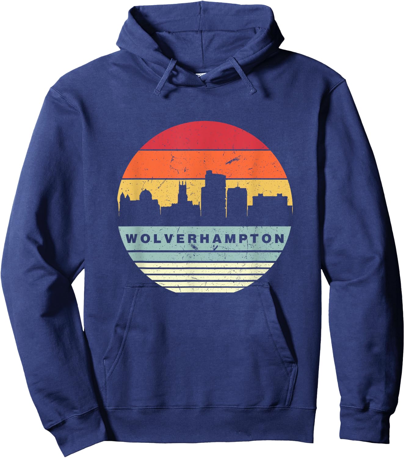 Retro Vintage Matching Wolverhampton Hoodie - Hoodie | Navy