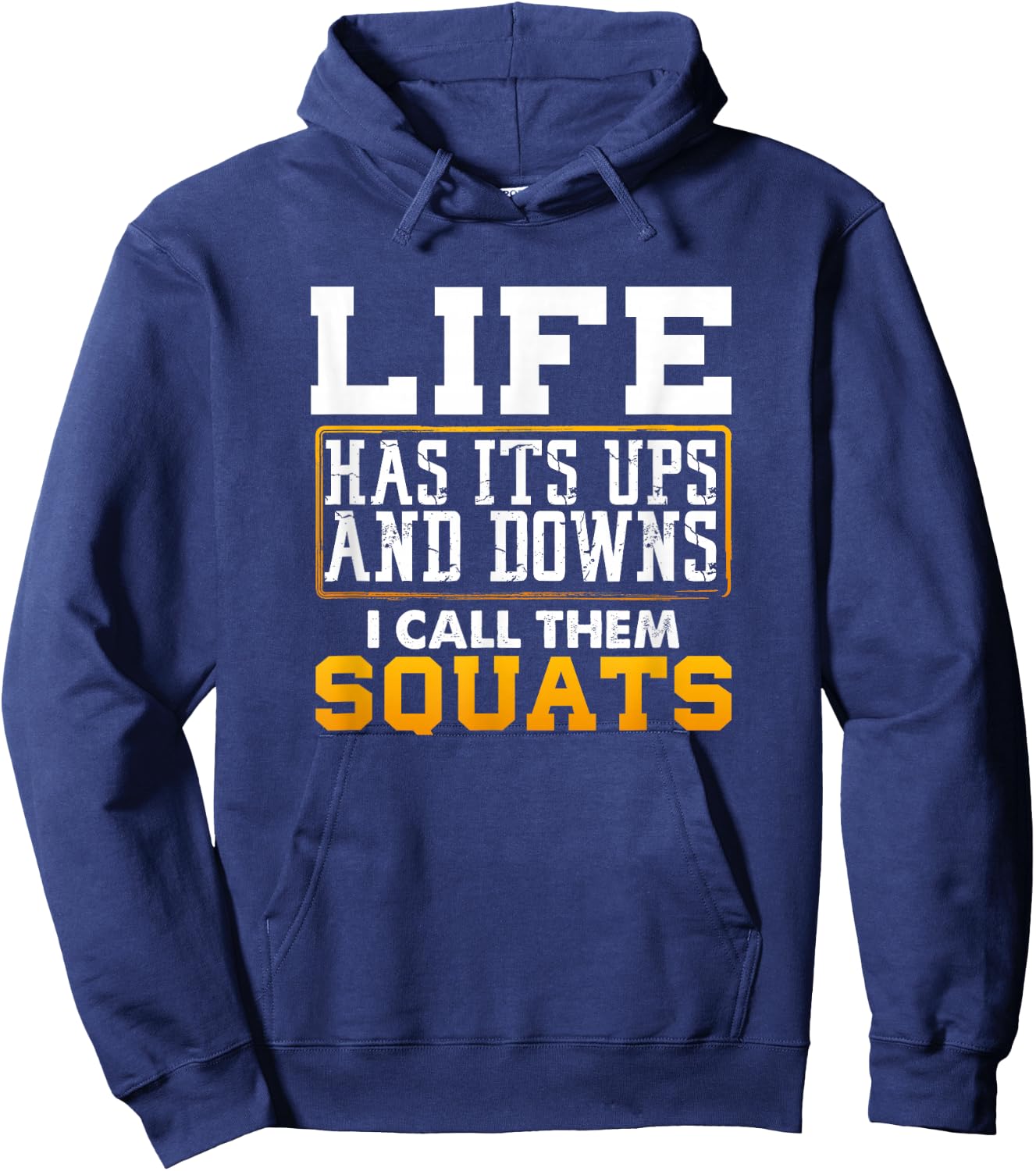 Funny Fitness Gym Workout Weights Squat Men Women Hoodie - Hoodie | Navy