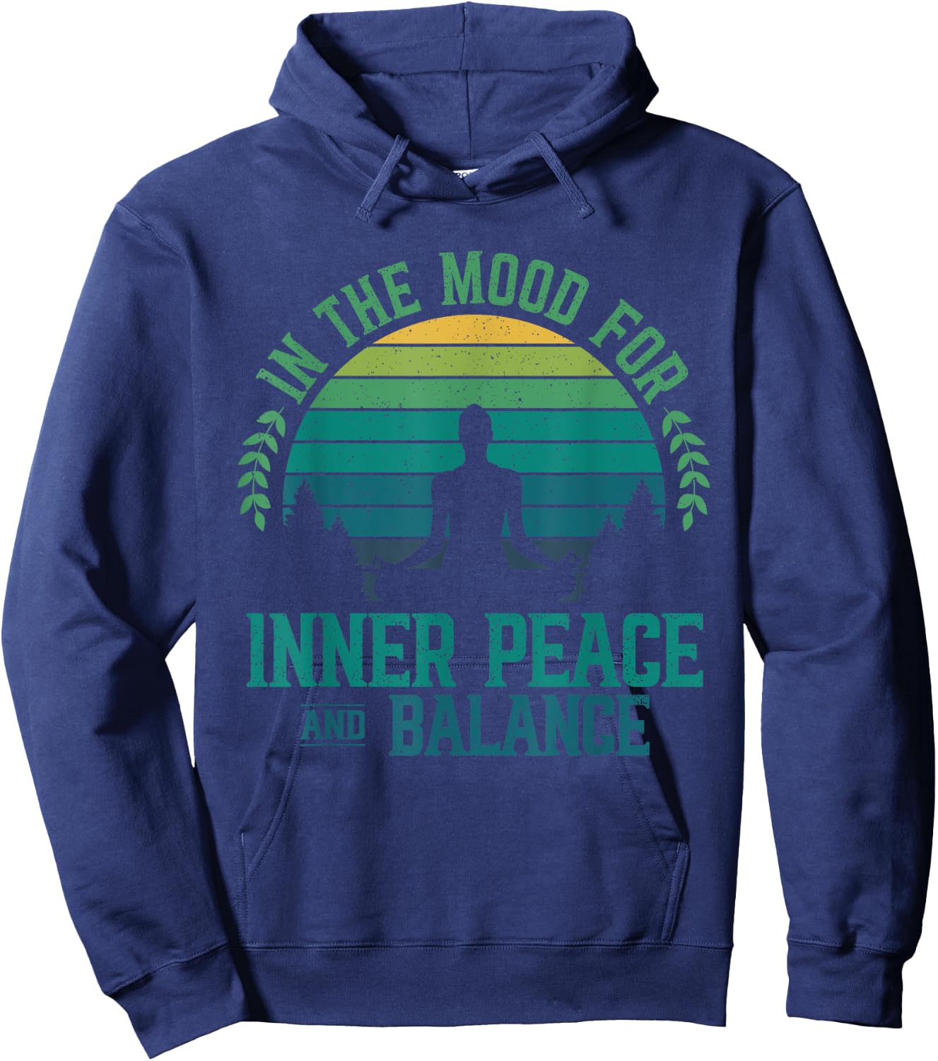 In The Mood For Inner Peace And Balance Zen Meditation Yoga Hoodie - Hoodie | Navy