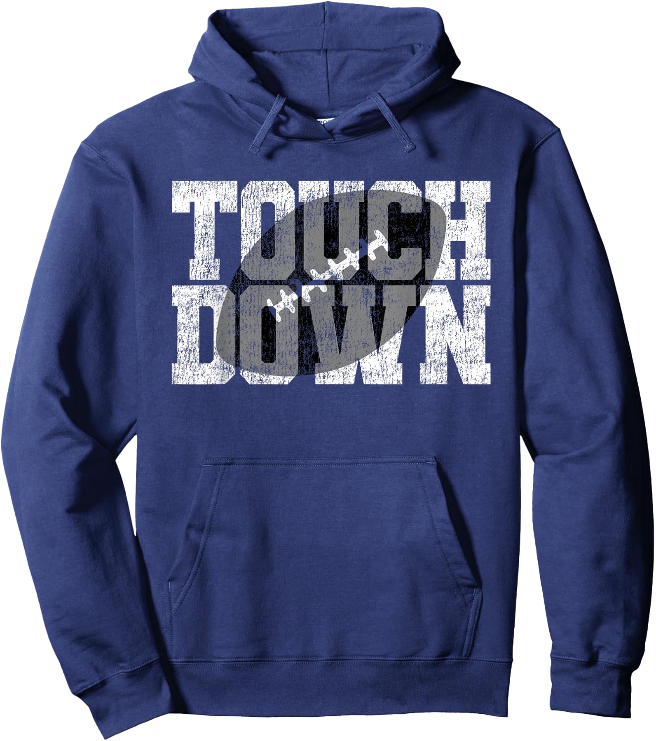 Football Fan Gear Vintage Touchdown Graphic Novelty Hoodie - Hoodie | Navy