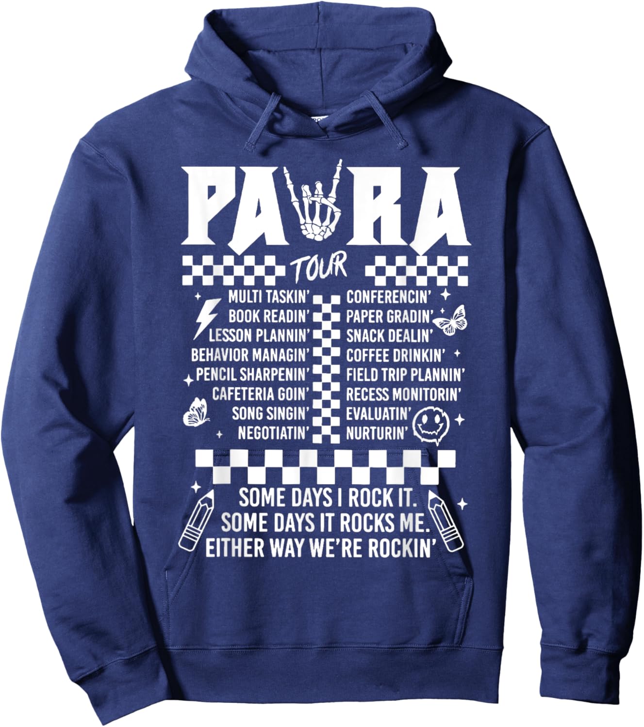 Para Tour Retro Groovy Gifts For Family Hoodie - Hoodie | Navy