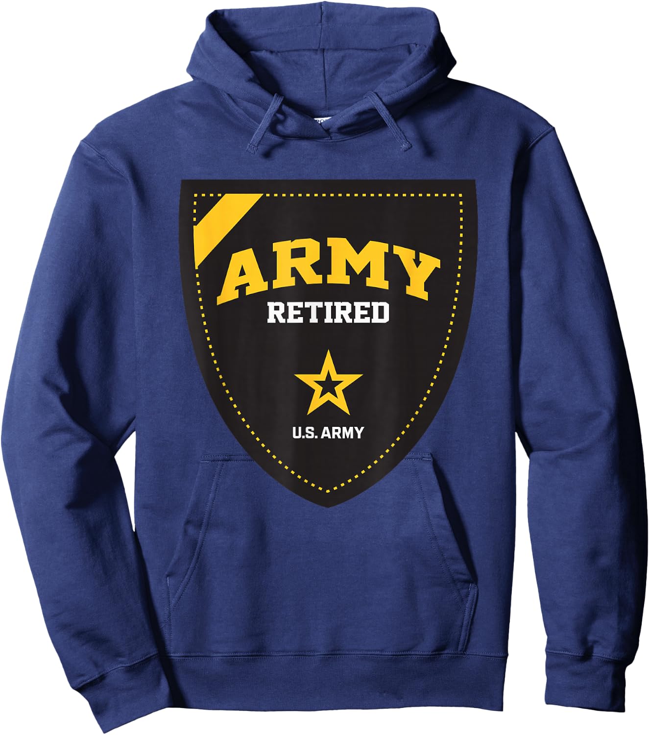 United States Army Military Retired Shield Green Hoodie - Hoodie | Navy