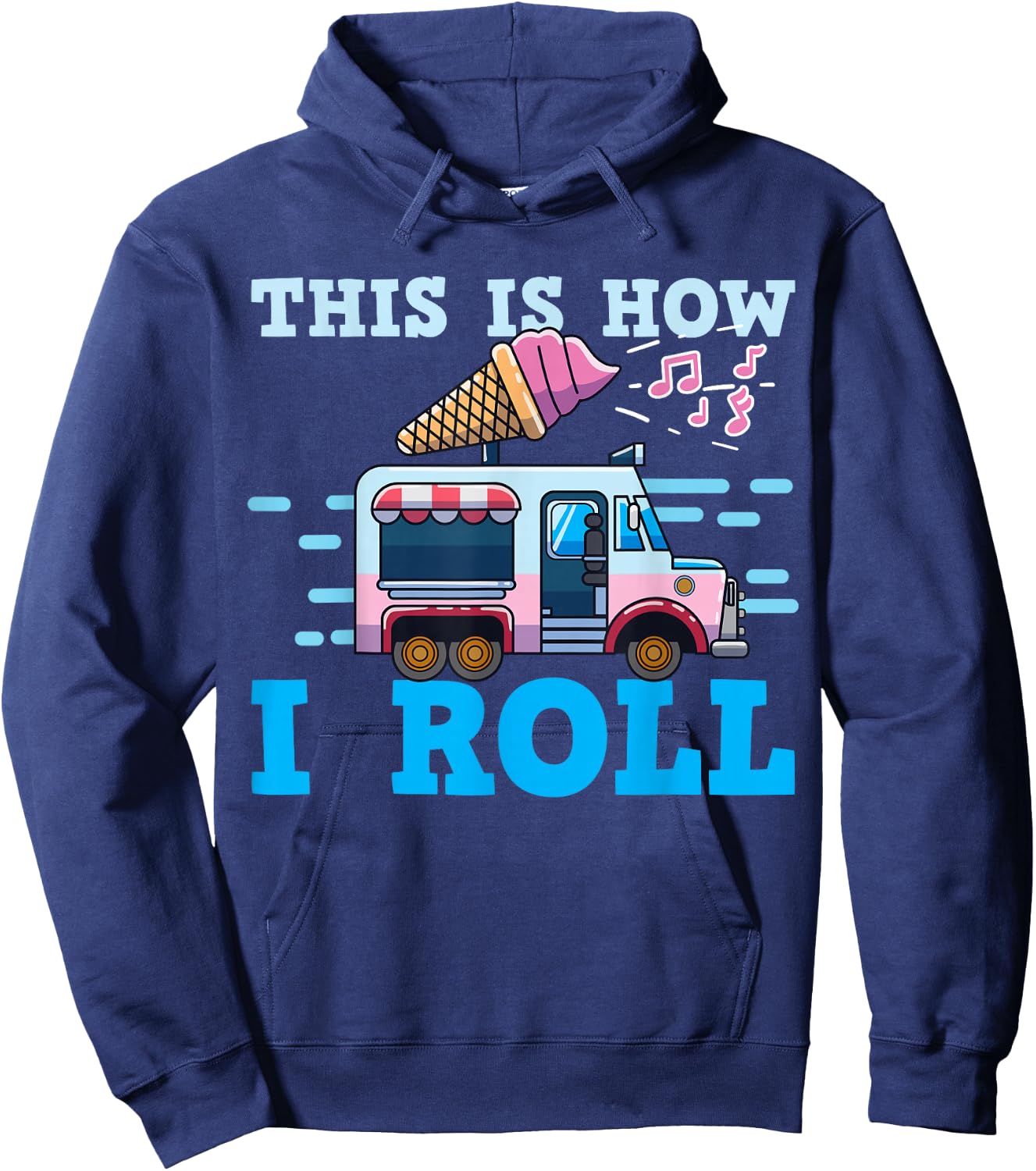 Ice Cream Truck Man Hoodie - Hoodie | Navy