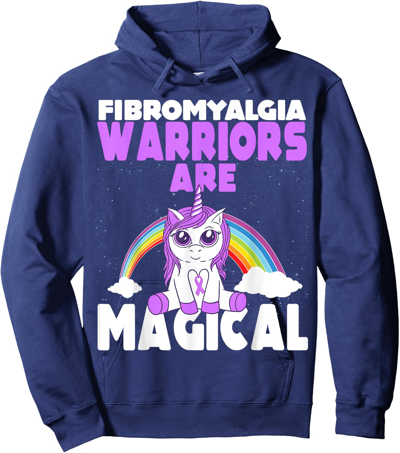 Fibromyalgia Awareness Warriors are magical Unicorn Hoodie - Hoodie | Navy