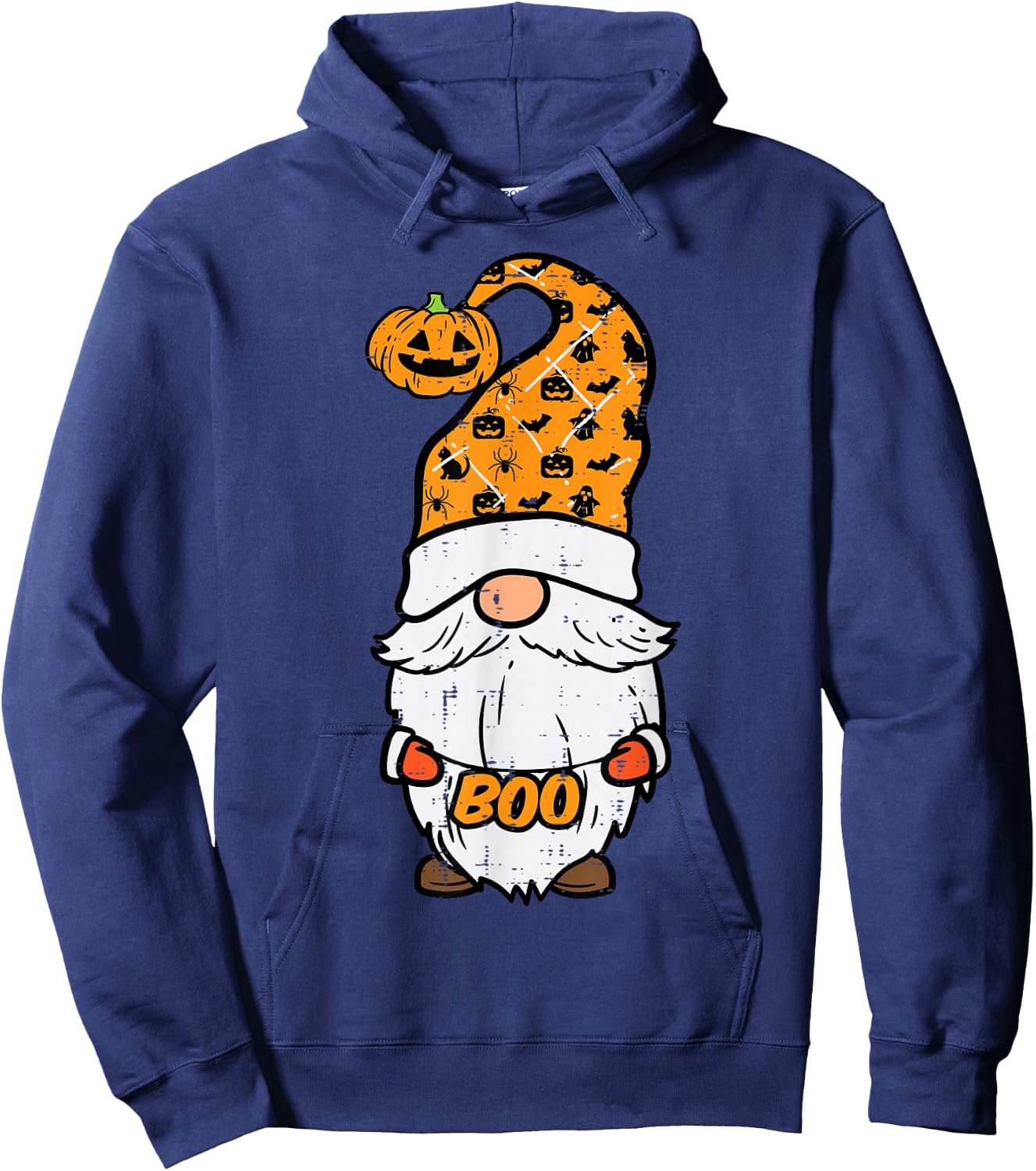 Halloween Gnome Boo Fall Garden Costume Women Girls Boys Kid Hoodie - Hoodie | Navy