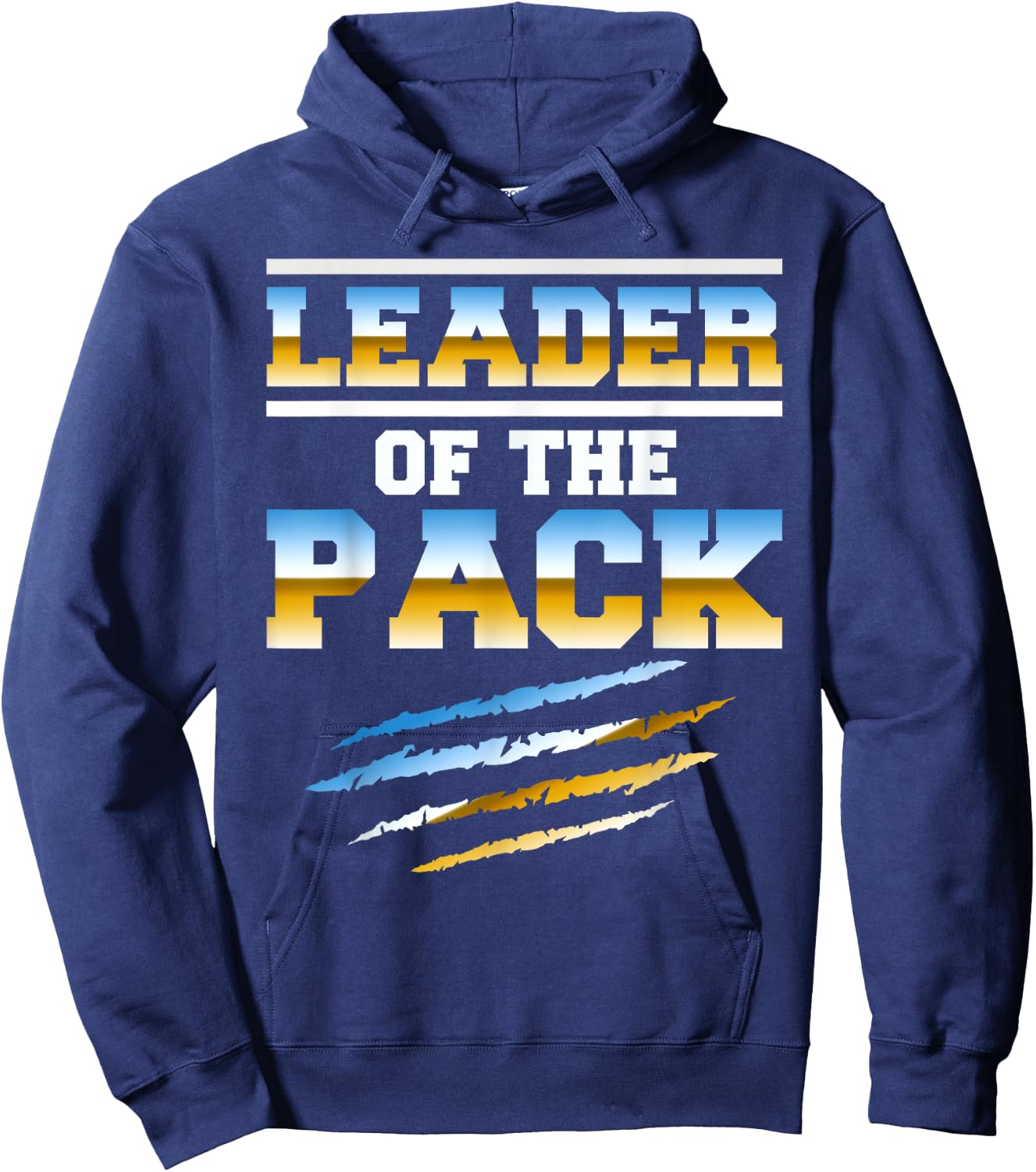 Wolf Pack Gift design | Leader of The Pack Paw Print design Hoodie - Hoodie | Navy
