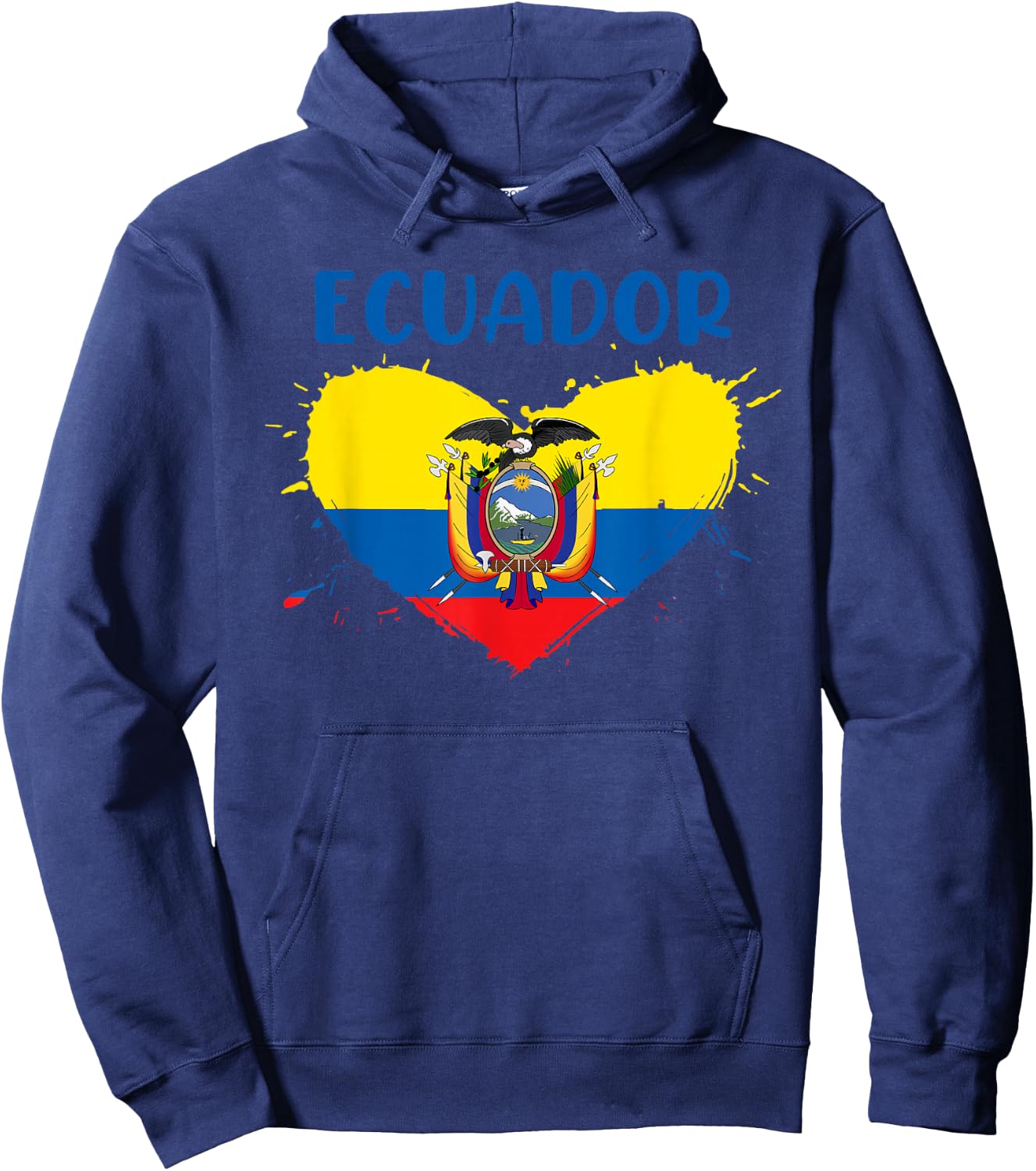 Patriotic Ecuadorian People Citizen Of Ecuador Equador Flag Hoodie - Hoodie | Navy