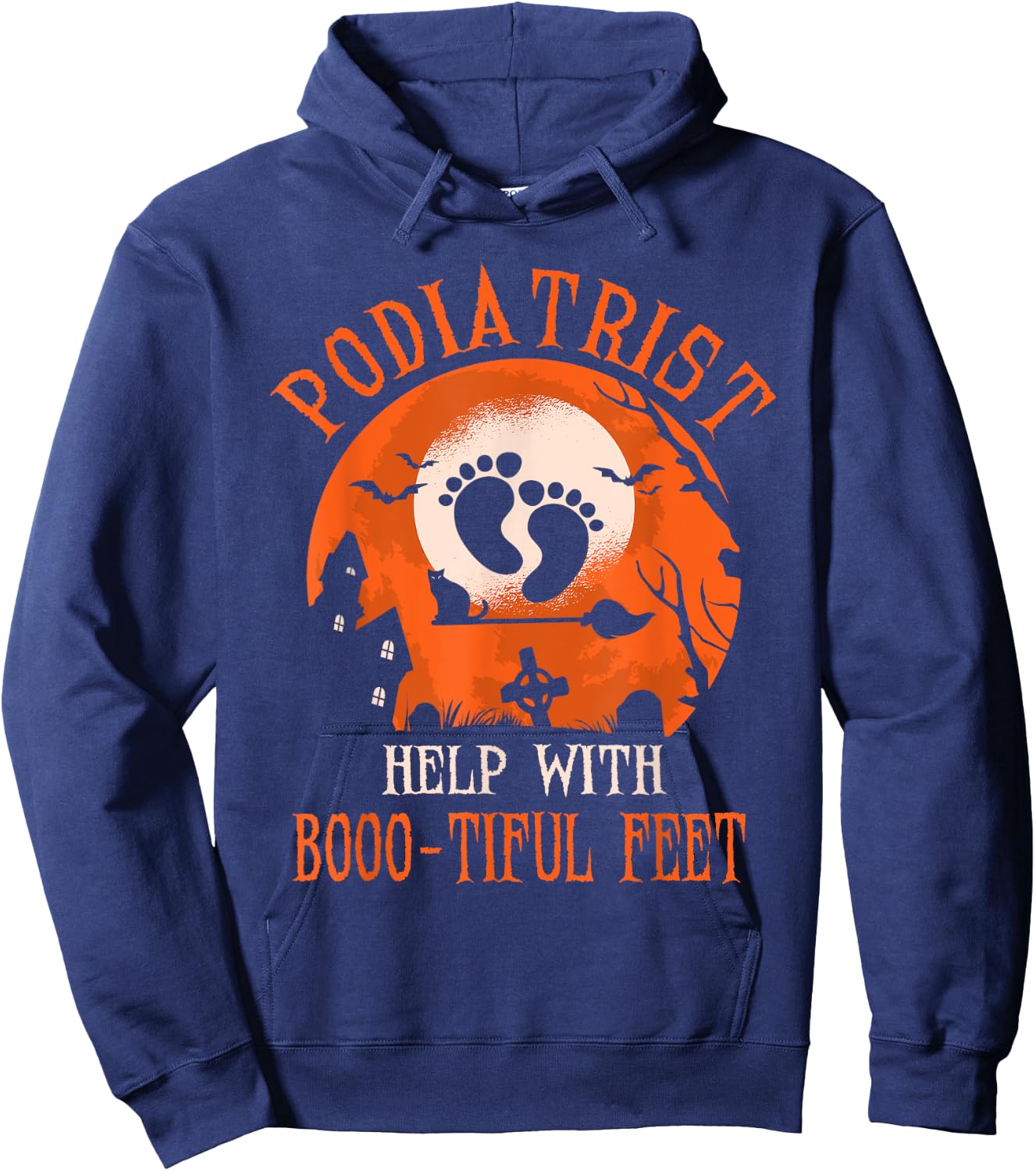 Funny Podiatrist Halloween Costume Foot Doctor Humor Hoodie - Hoodie | Navy