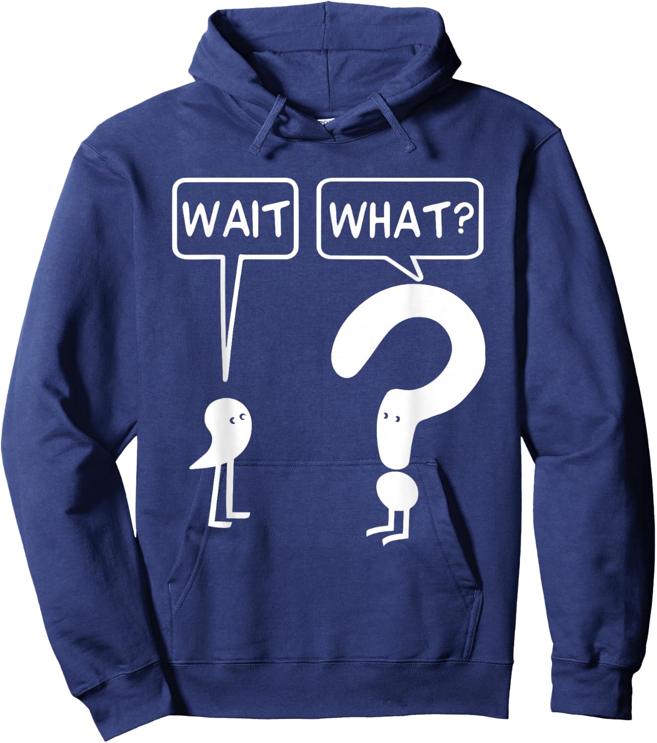 Wait, What? Apostrophe Question Mark Funny English Teacher Women Girls Kids Hoodie - Hoodie | Navy