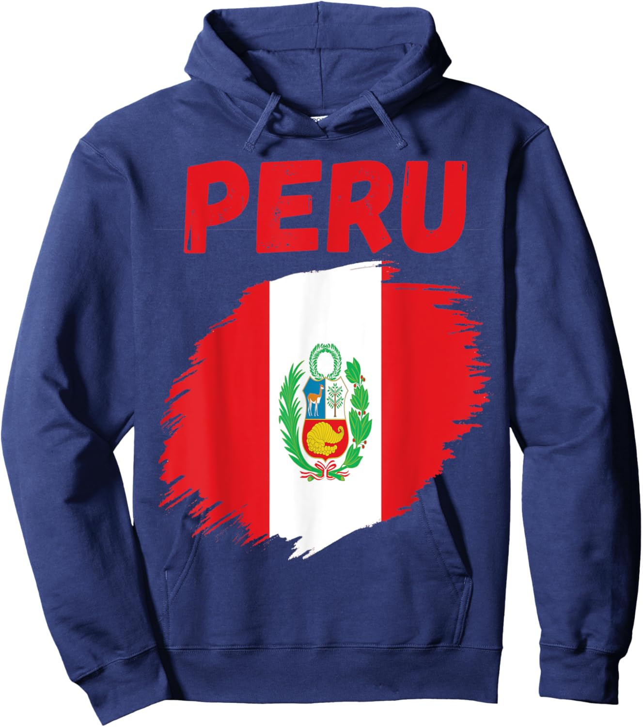 Peru Flag Hoodie - Hoodie | Navy