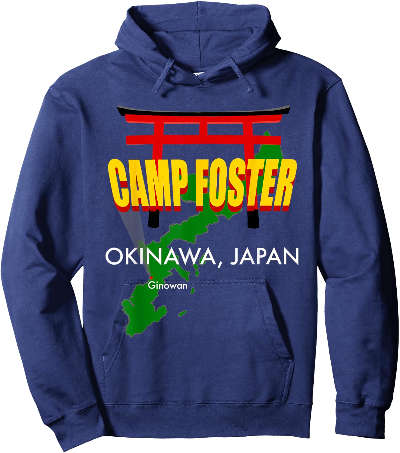 Camp Foster, Ginowan, Okinawa, Japan Hoodie - Hoodie | Navy