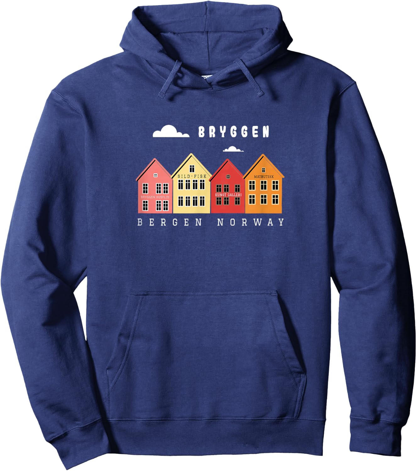 Norway Bergen Bryggen XO4U Original Hoodie - Hoodie | Navy