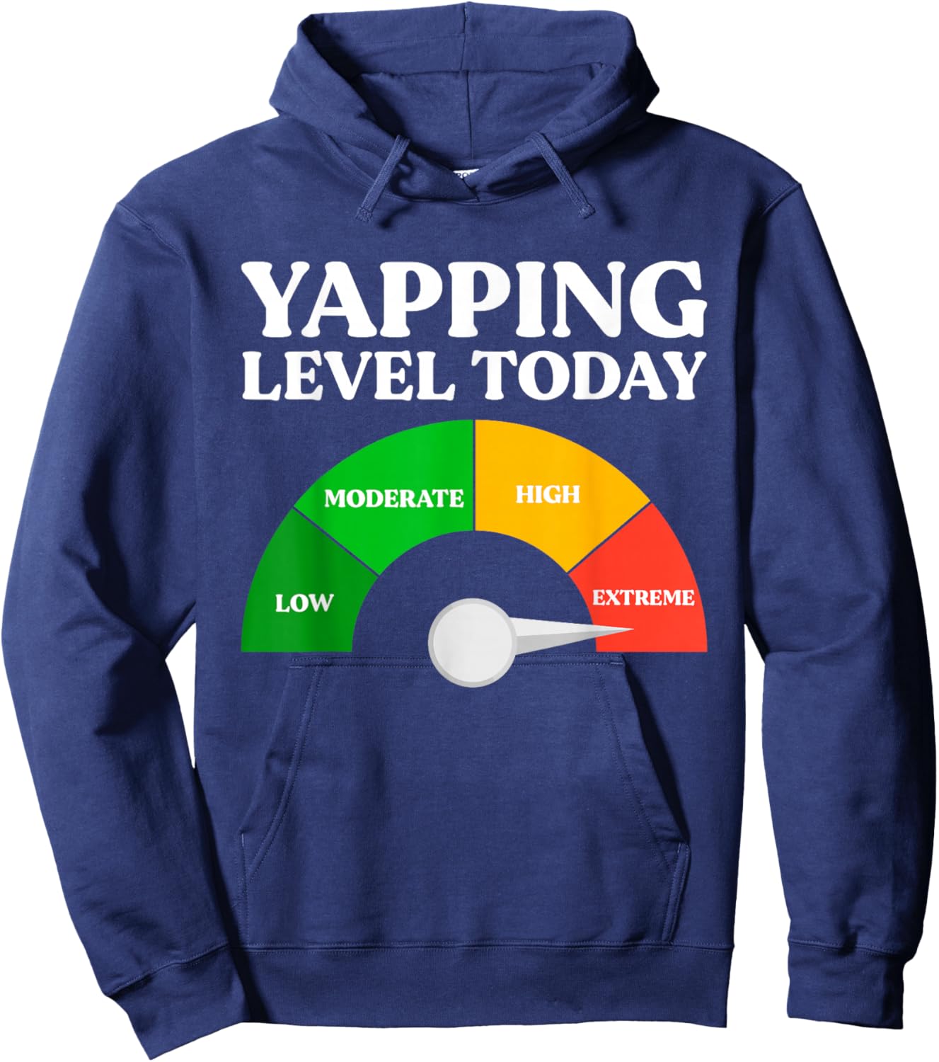 Yapping Level Today Funny Certified Professional Yapper Hoodie - Hoodie | Navy