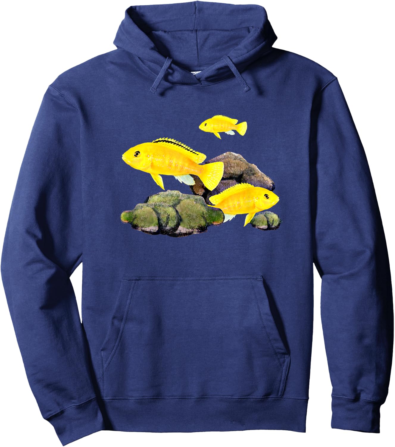 Electric Yellow Labs Cichlids Aquarium Fish Keepers Breeder Hoodie - Hoodie | Navy