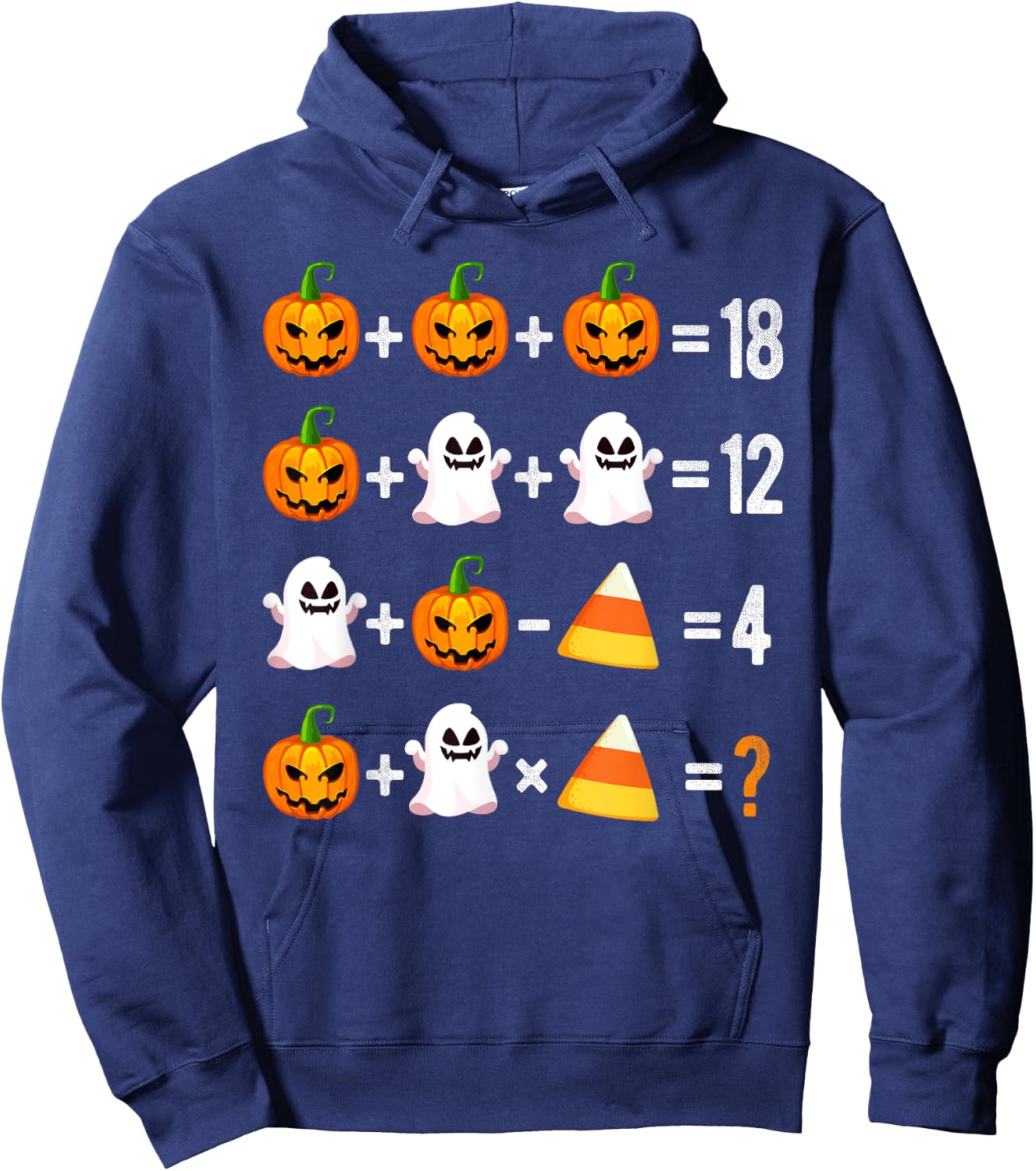 Halloween Order of Operations Math Halloween Teacher Pumpkin Hoodie - Hoodie | Navy