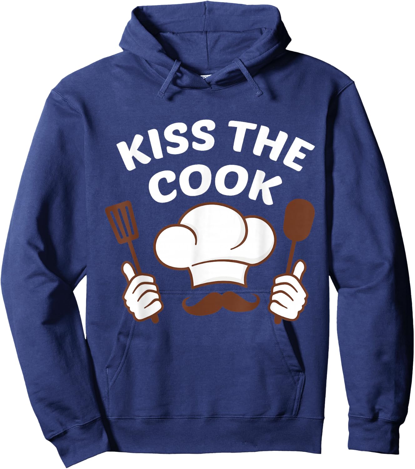 Grillmeister Chef Baker Kitchen Staff Kiss The Cook Hoodie - Hoodie | Navy