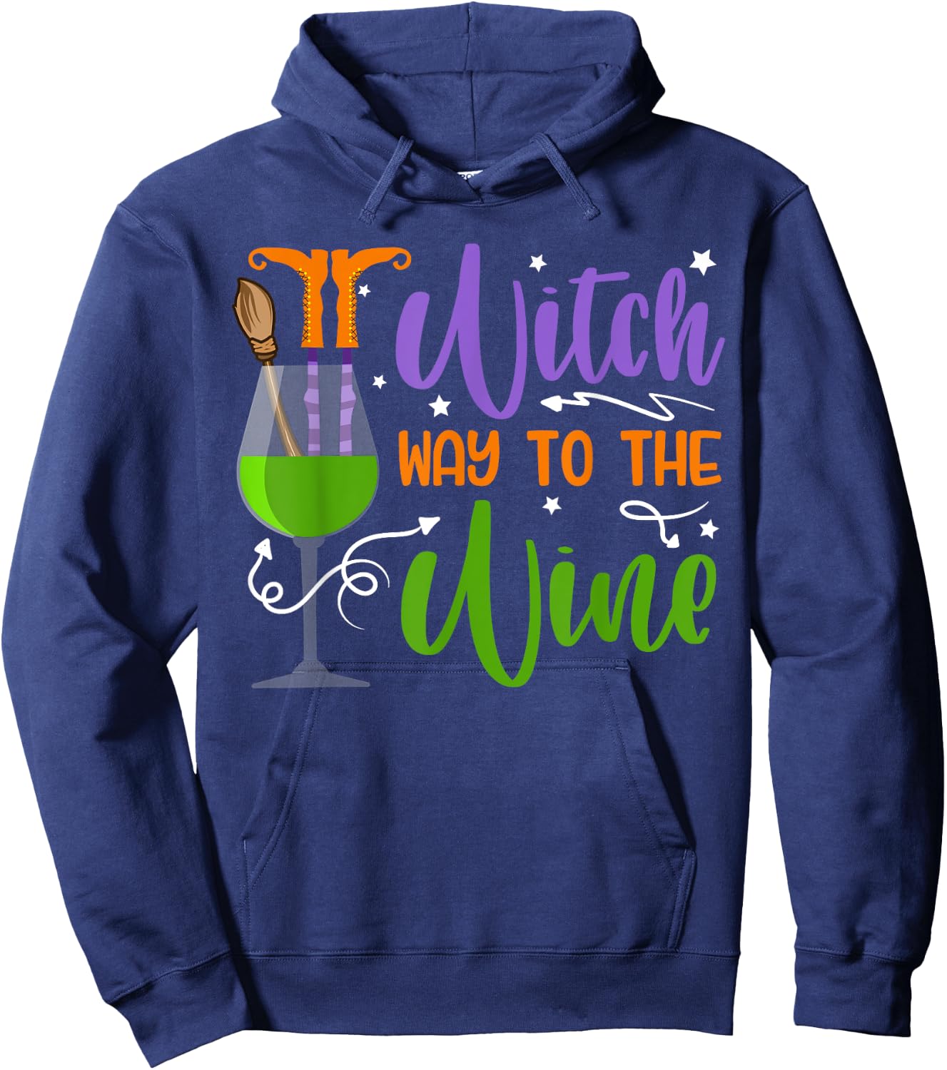Halloween 2024 Ghost Trick or Treat Outfit Halloween Party Hoodie - Hoodie | Navy