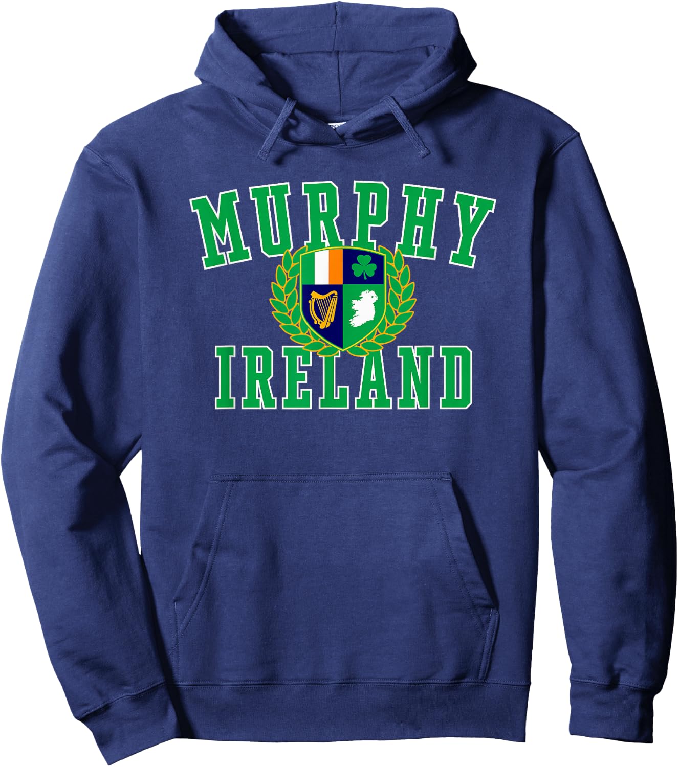 Irish Surname Murphy Ireland Crest Hoodie - Hoodie | Navy