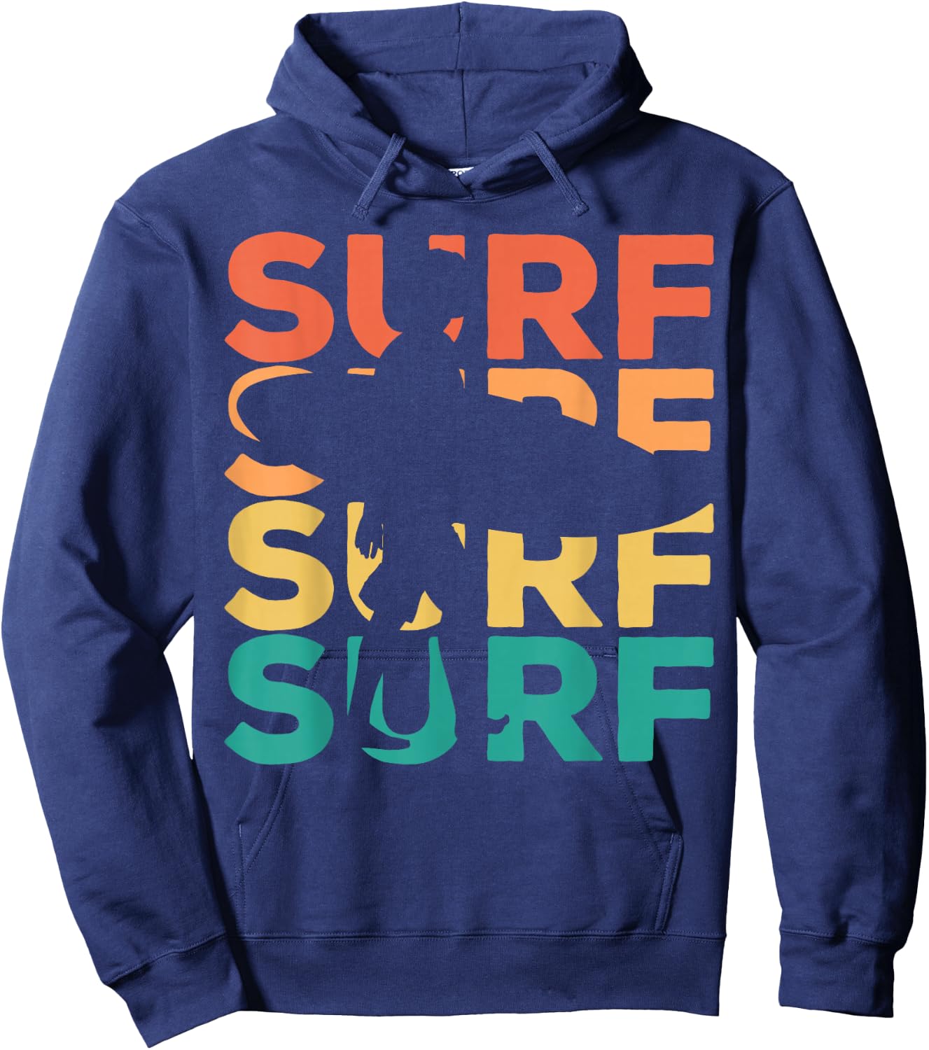Surf - Retro Vintage Surfing - Surfer Hoodie - Hoodie | Navy